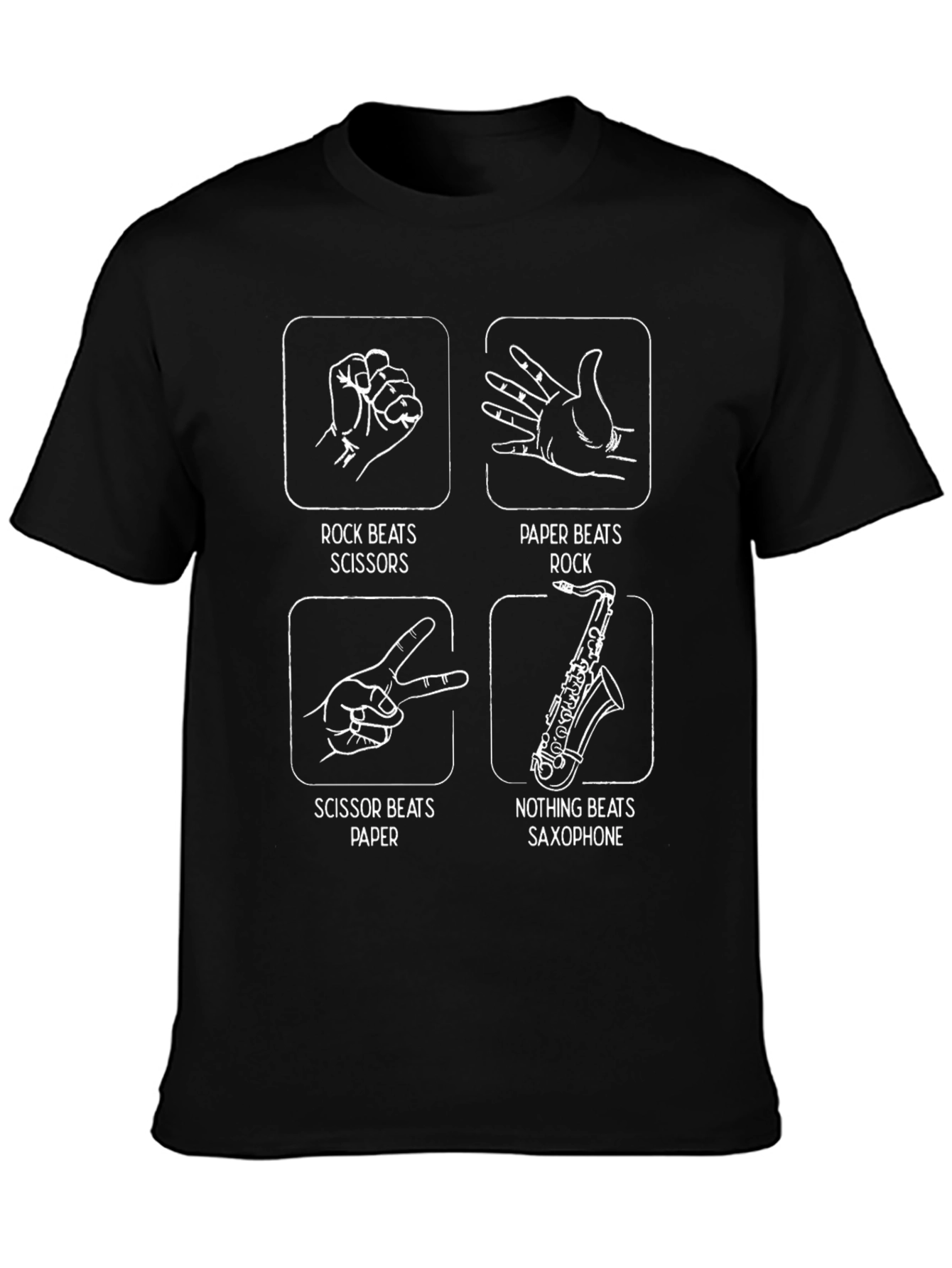 Rock Paper Scissors Saxophone T-Shirt