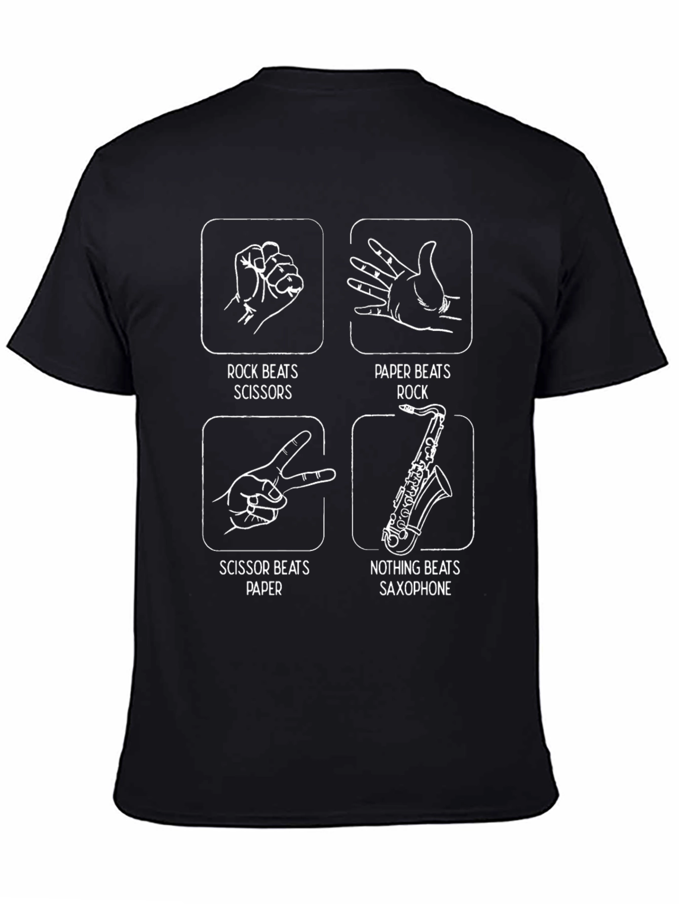 Rock Paper Scissors Saxophone T-Shirt