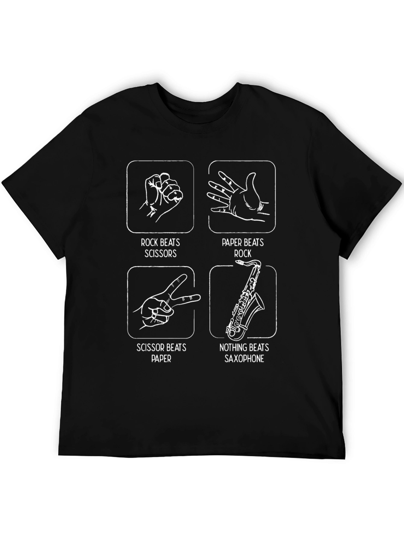 Rock Paper Scissors Saxophone T-Shirt