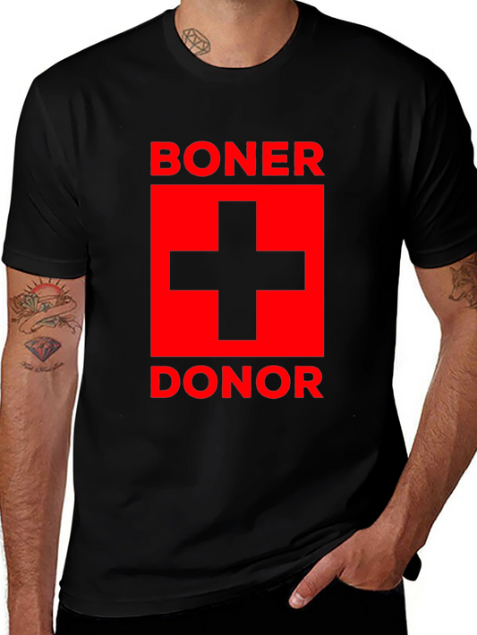 Boner Donor Graphic Tee - Humorous Adult T-Shirt