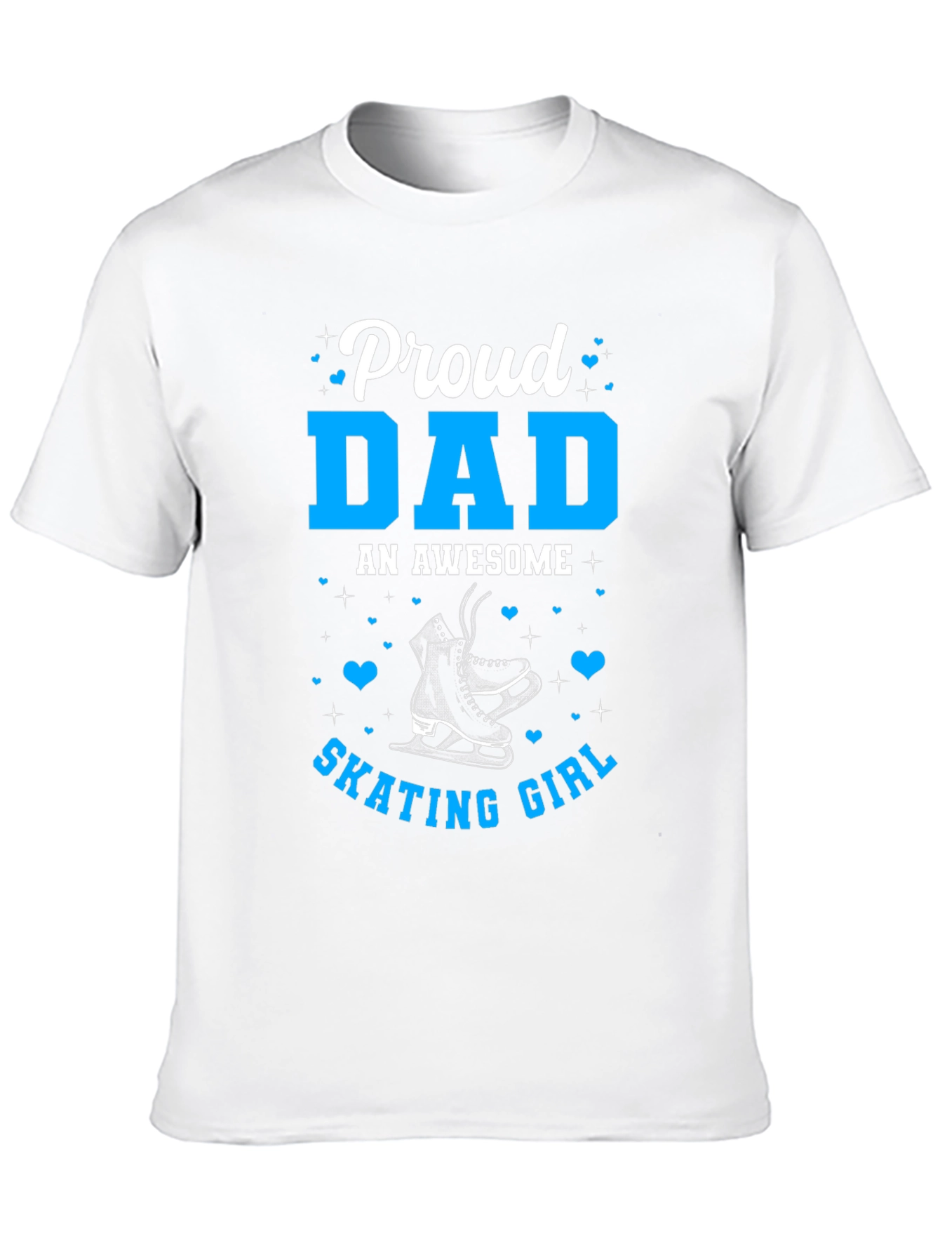 Proud Dad of Skating Girl Tee - Black
