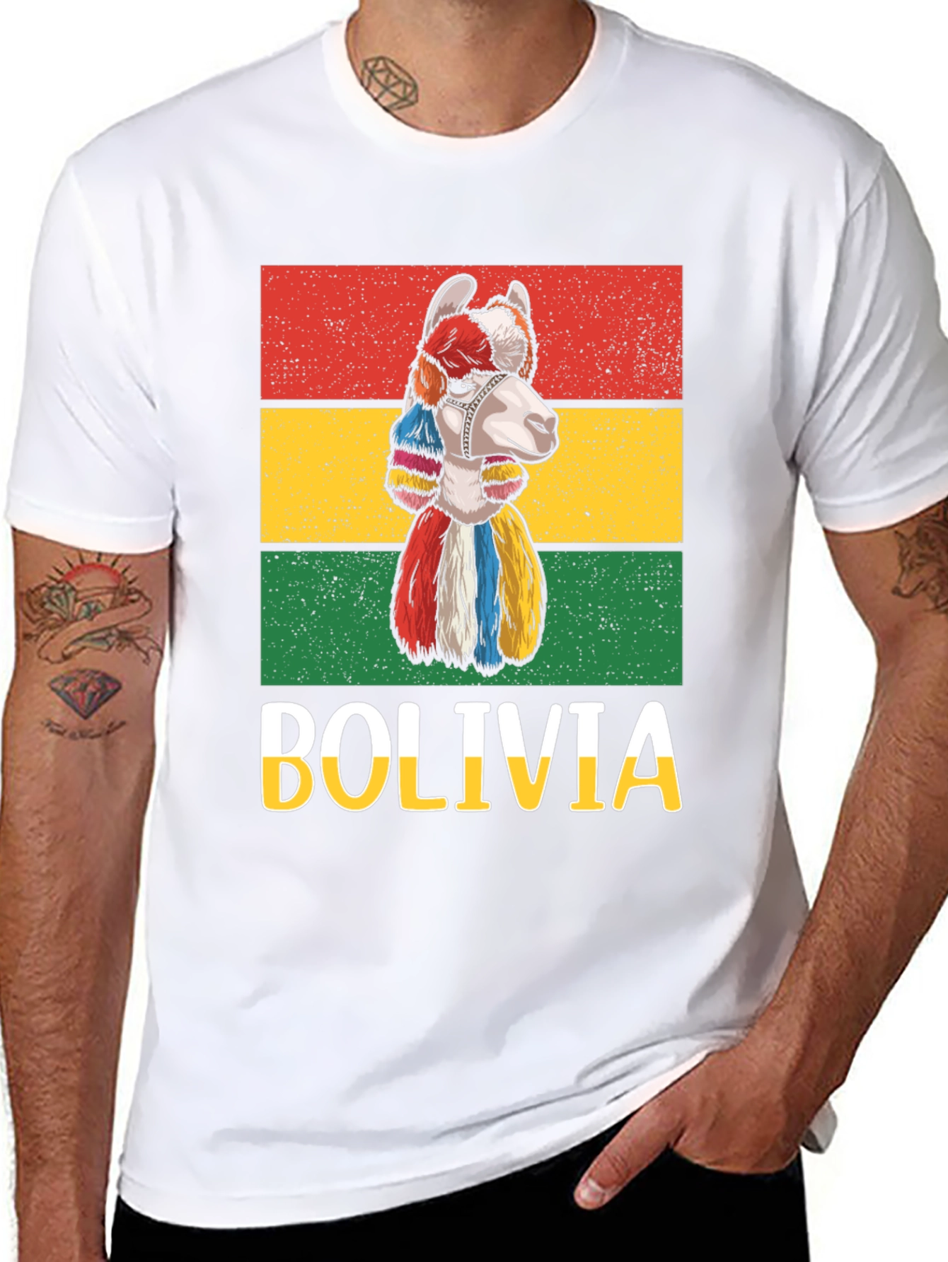 Bolivia Llama Graphic Tee - Unique Travel Shirt