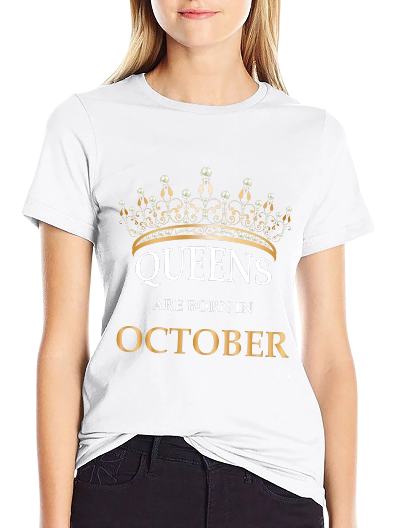 Queens Are Born In October T-Shirt
