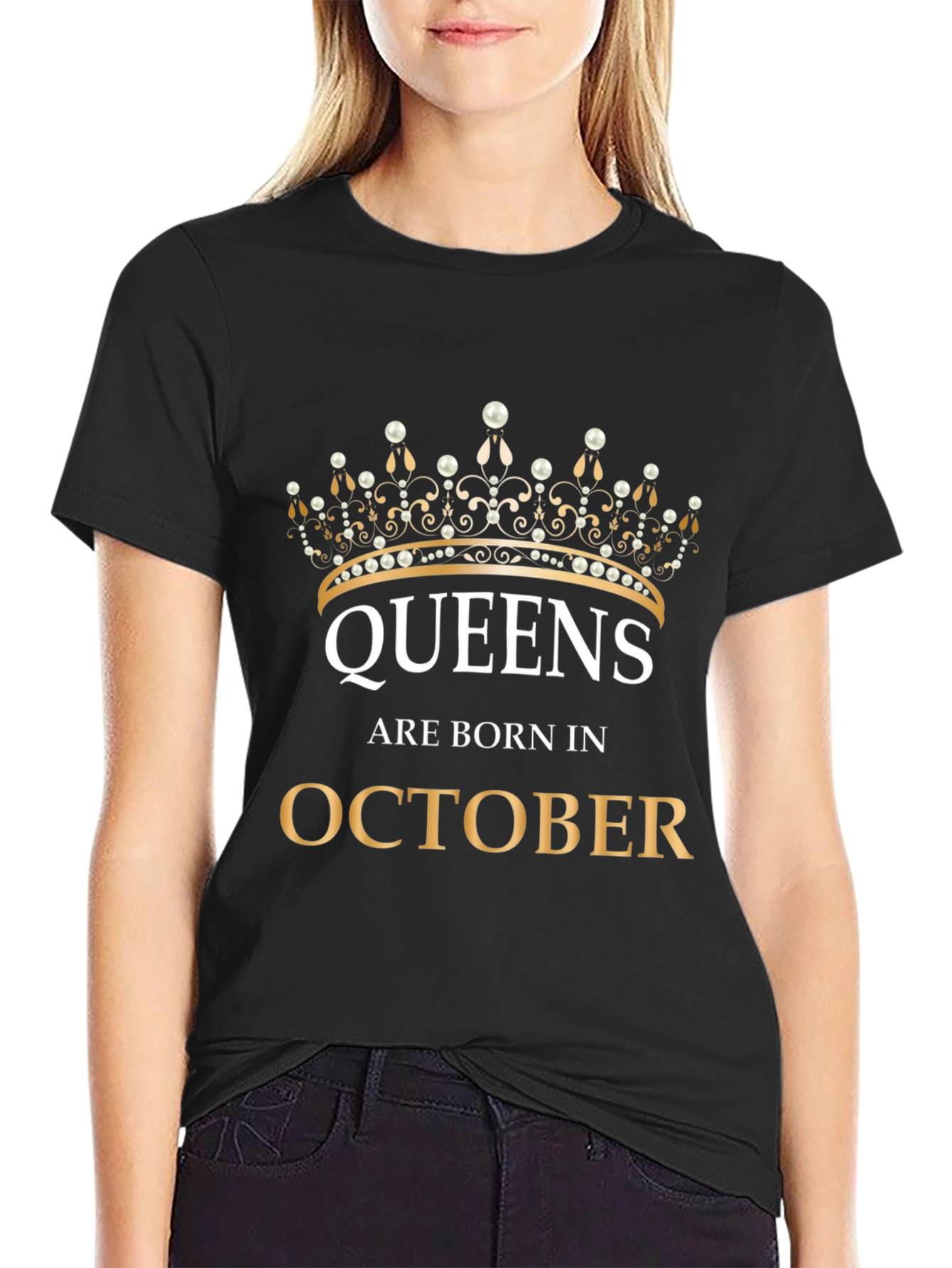 Queens Are Born In October T-Shirt