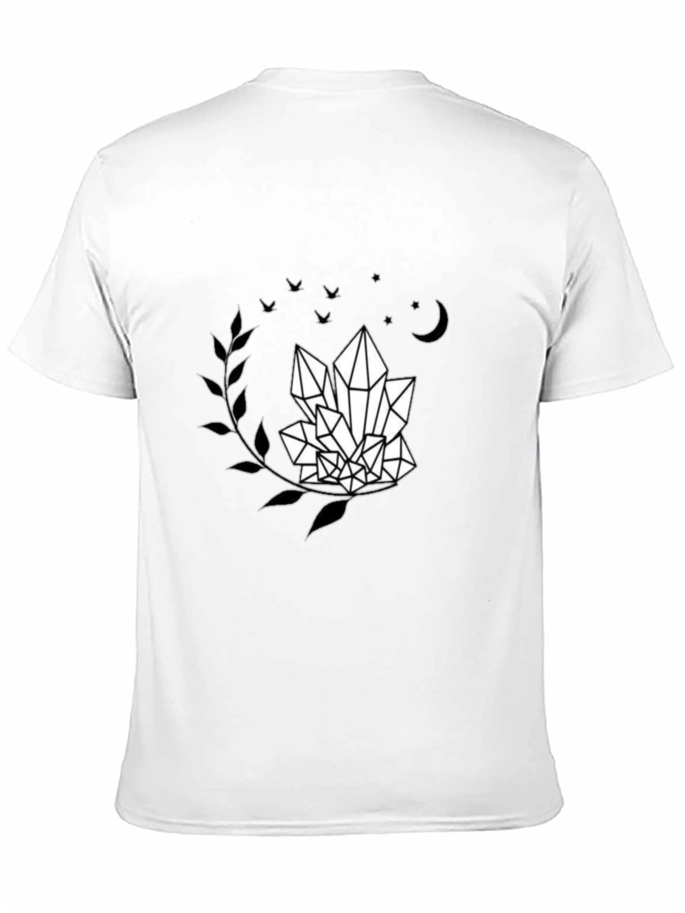 Crystal Graphic Tee - Black T-Shirt with Mystic Design