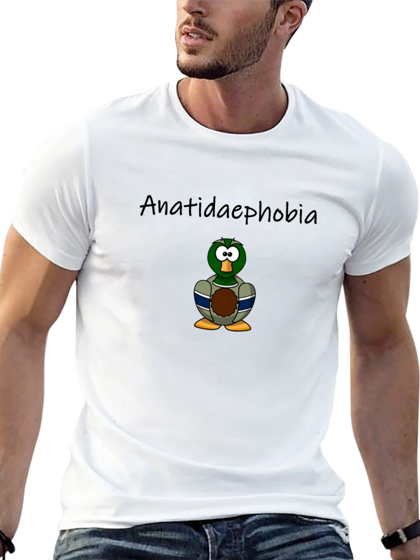 Anatidaephobia Duck Cartoon T-Shirt