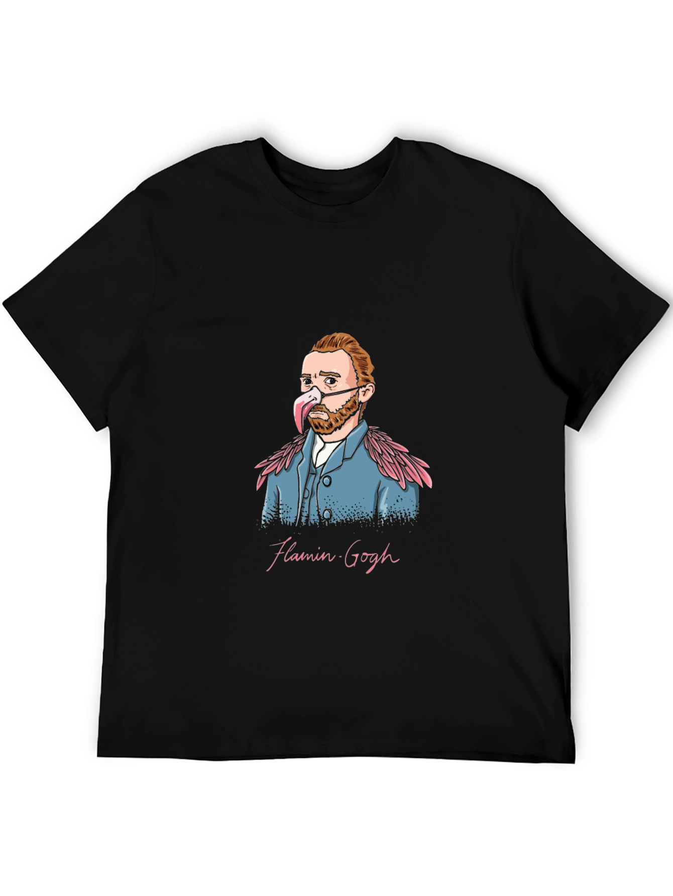 Flamin Gogh Black T-Shirt - Artistic Humor