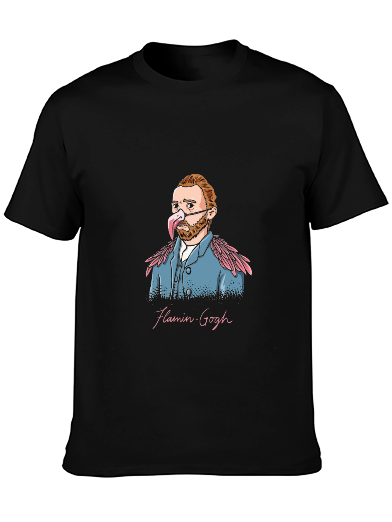 Flamin Gogh Black T-Shirt - Artistic Humor