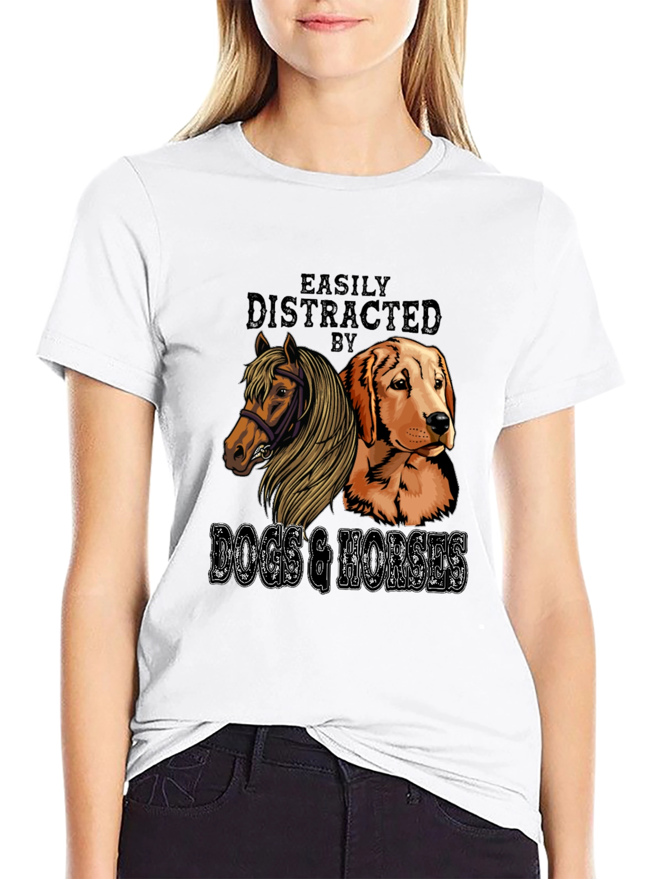 Easily Distracted by Dogs & Horses Tee