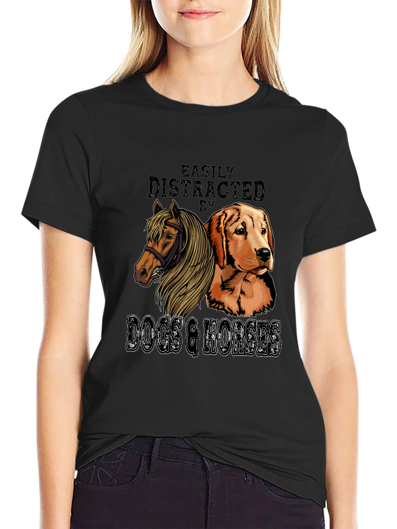 Easily Distracted by Dogs & Horses Tee