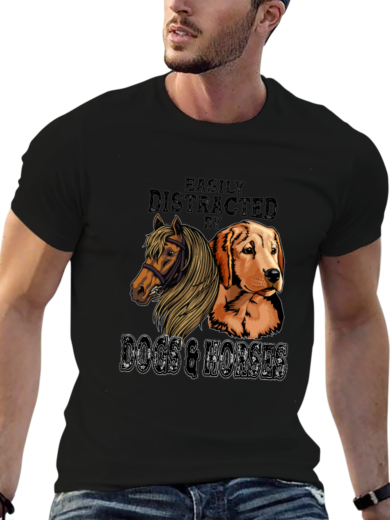 Easily Distracted by Dogs & Horses Tee