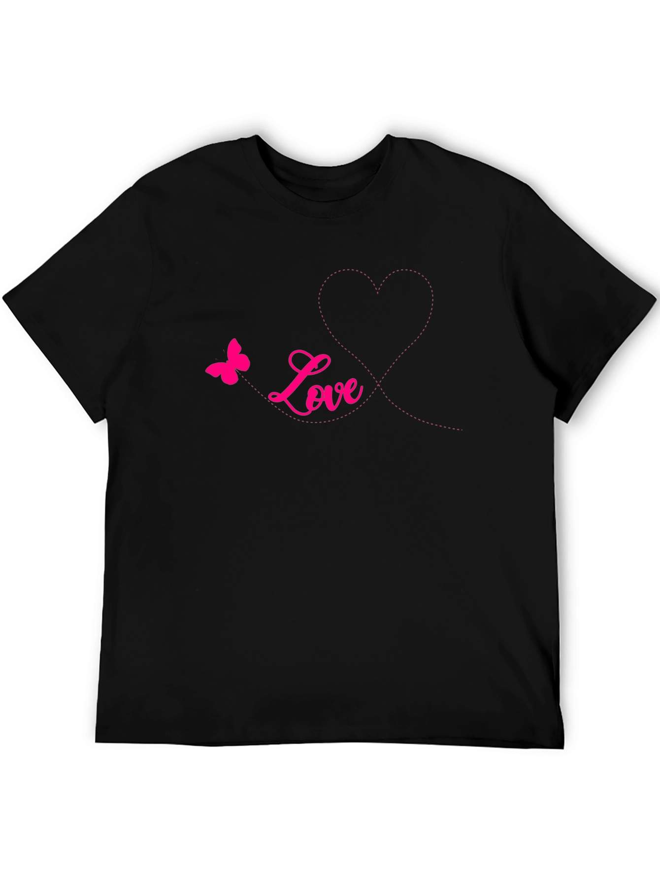 Love Butterfly Black T-Shirt