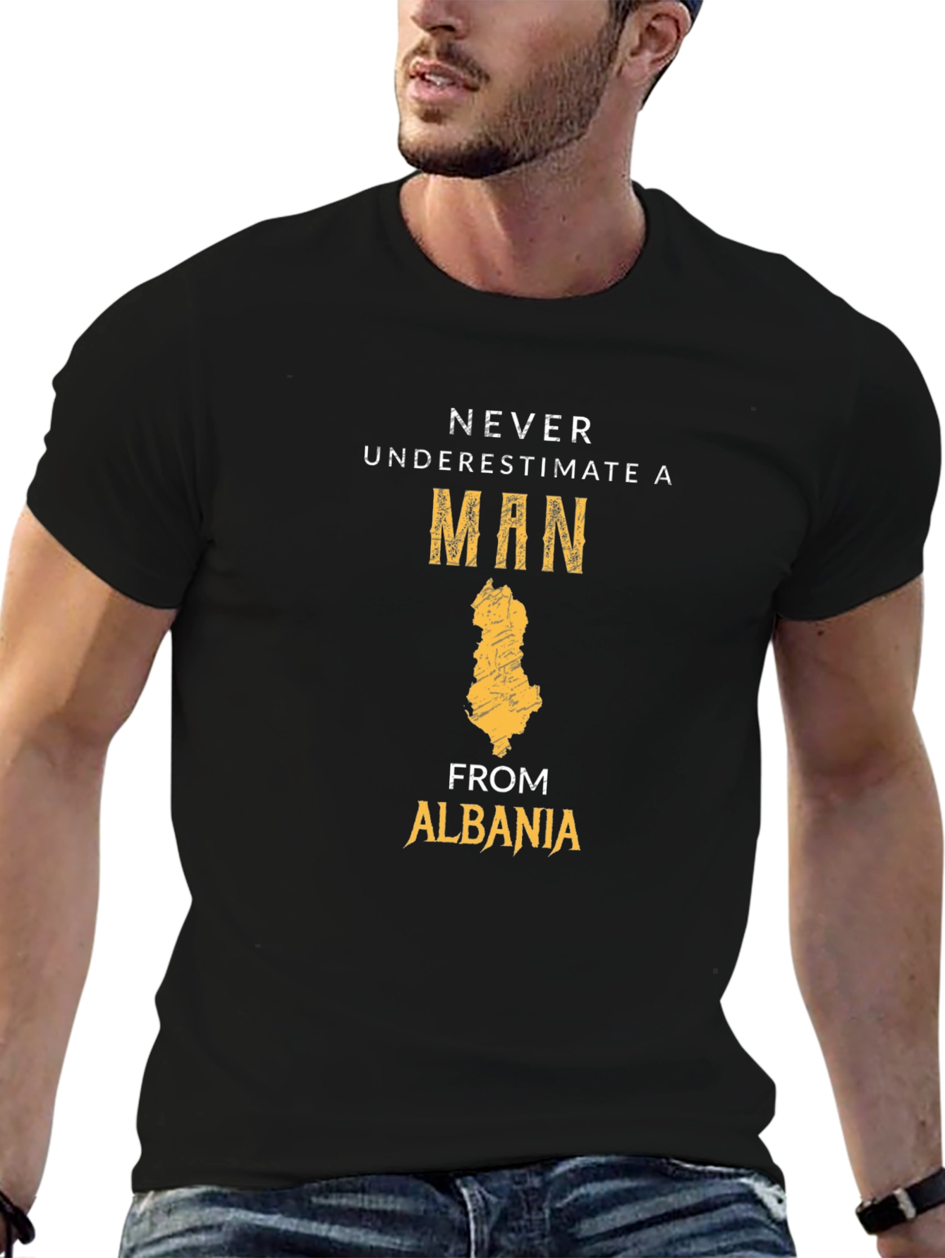 Never Underestimate Albania Man T-Shirt