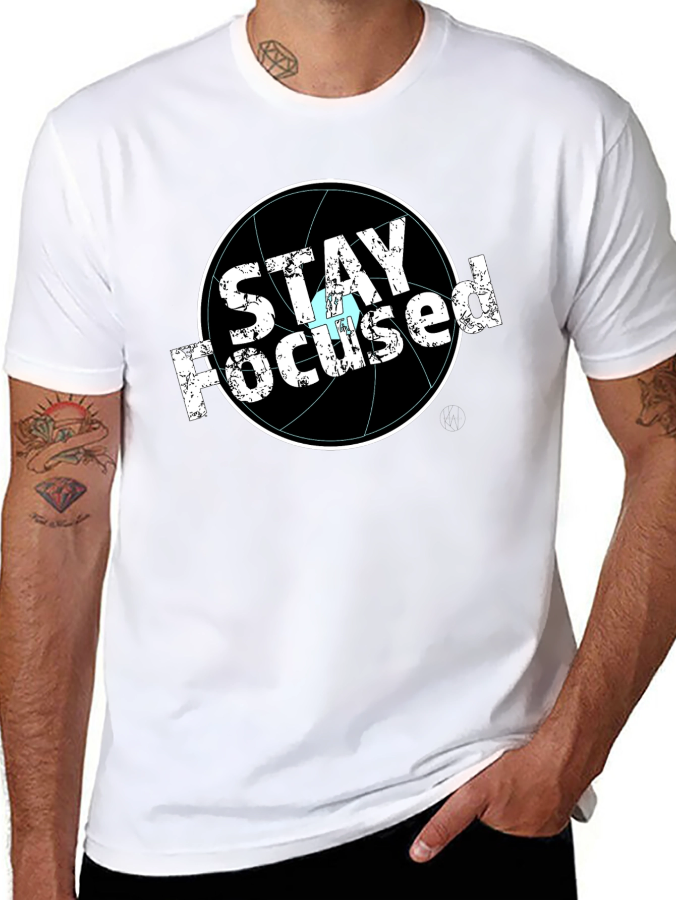 Stay Focused Graphic T-Shirt - Black