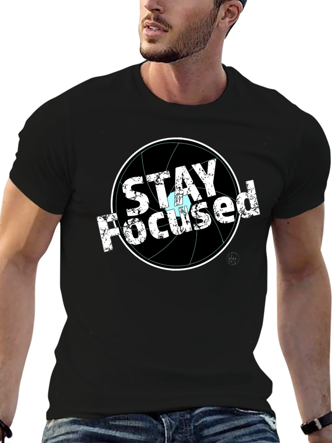 Stay Focused Graphic T-Shirt - Black