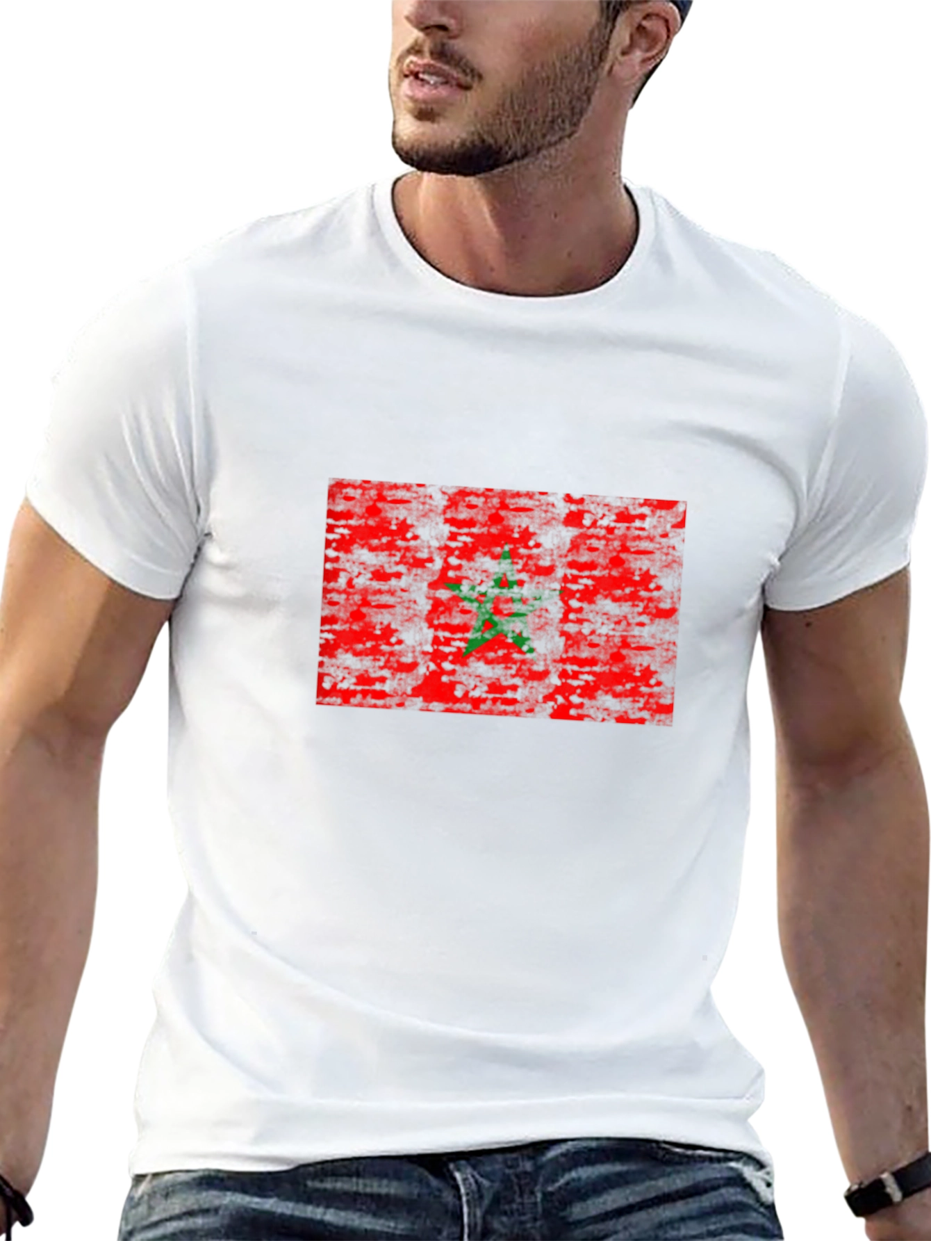 Moroccan Flag Graphic T-Shirt