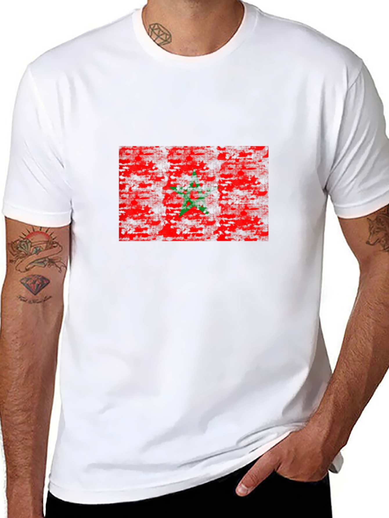 Moroccan Flag Graphic T-Shirt