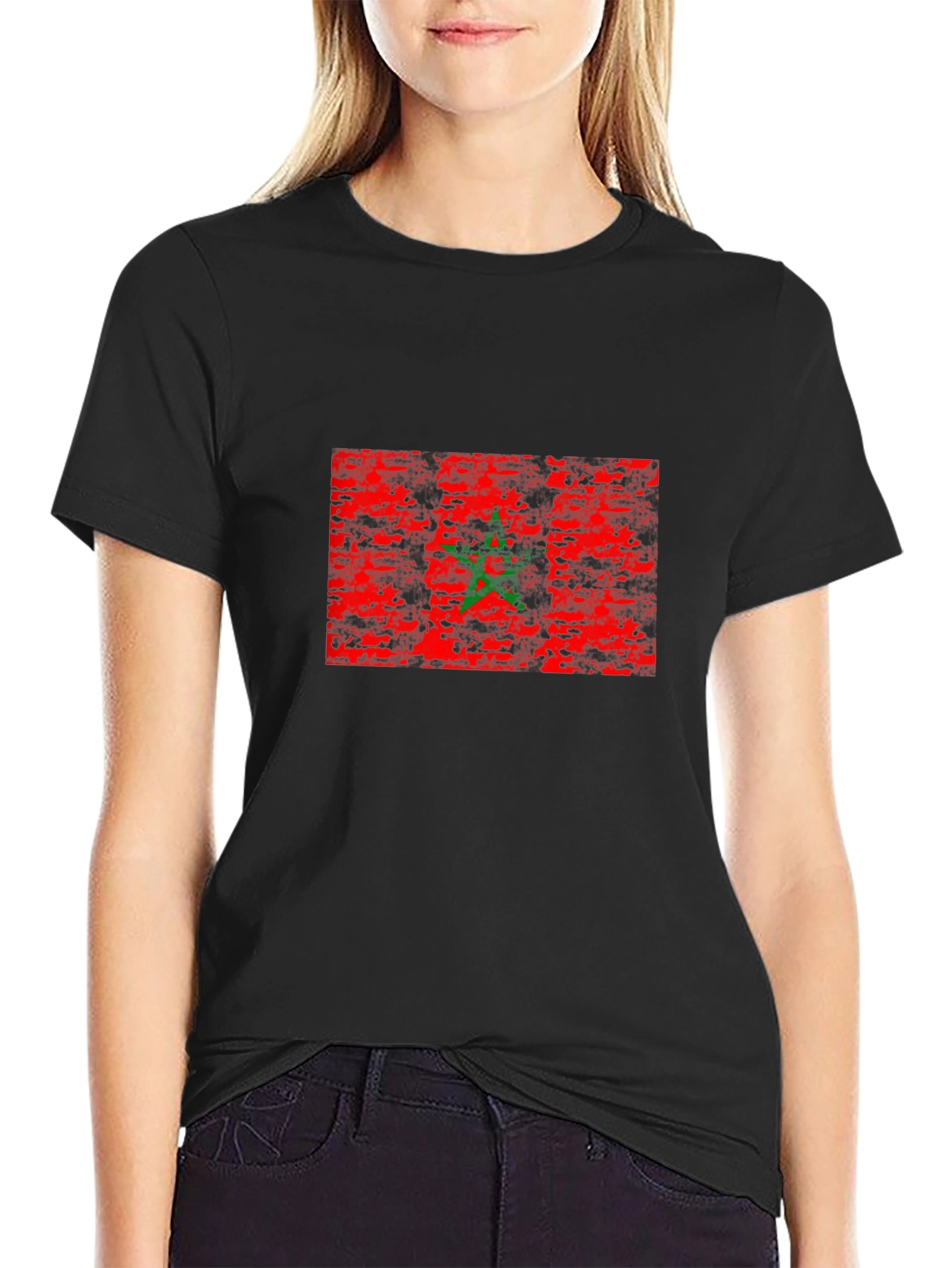 Moroccan Flag Graphic T-Shirt