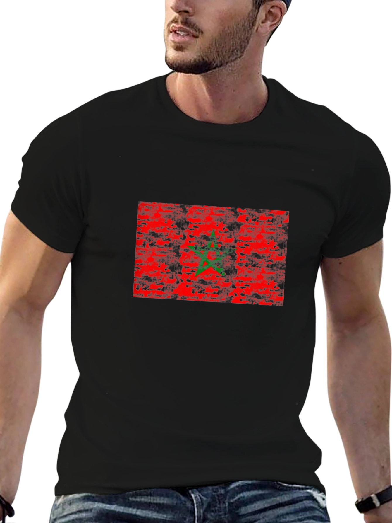 Moroccan Flag Graphic T-Shirt