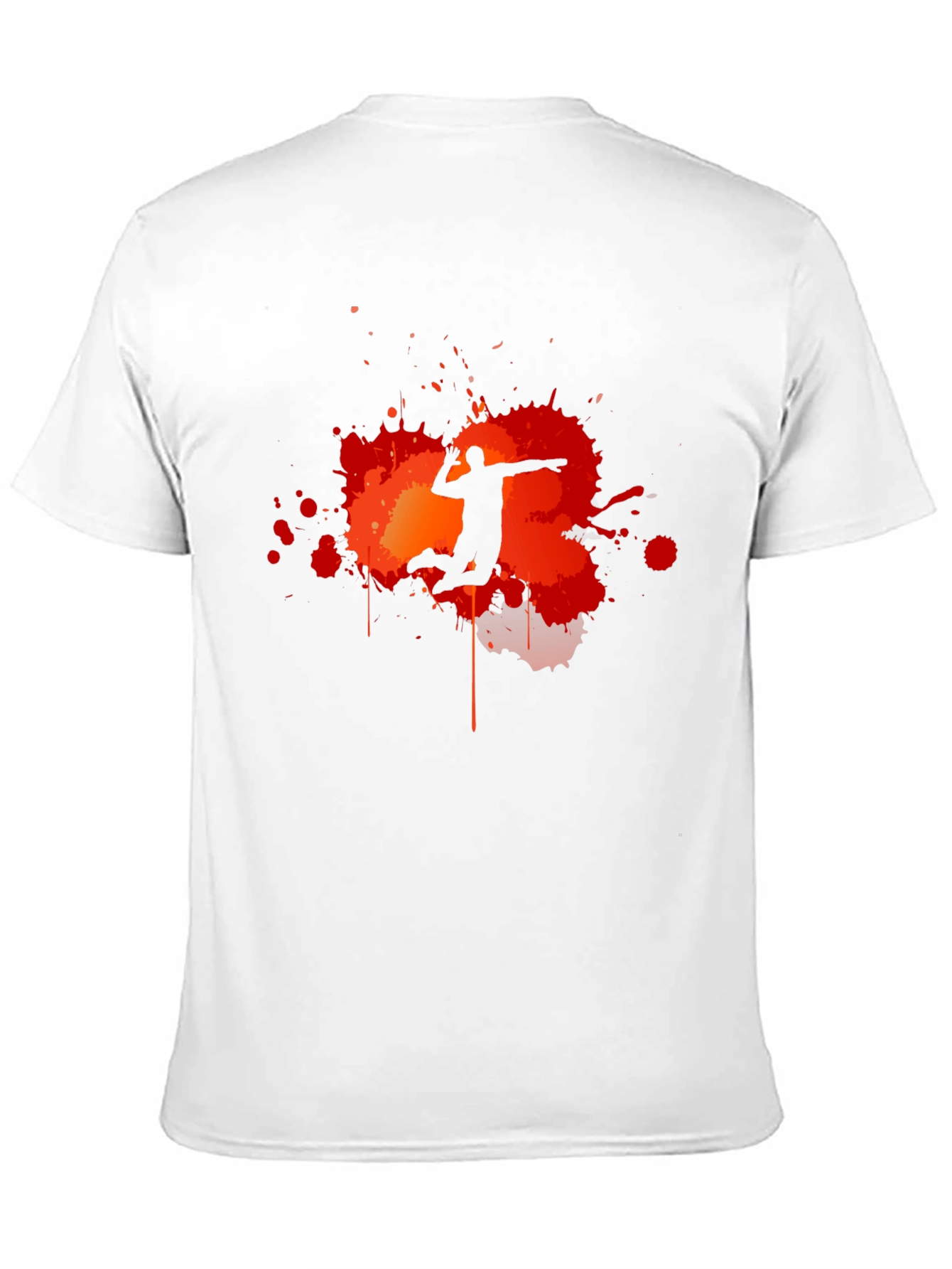Volleyball Player Silhouette Graphic T-Shirt