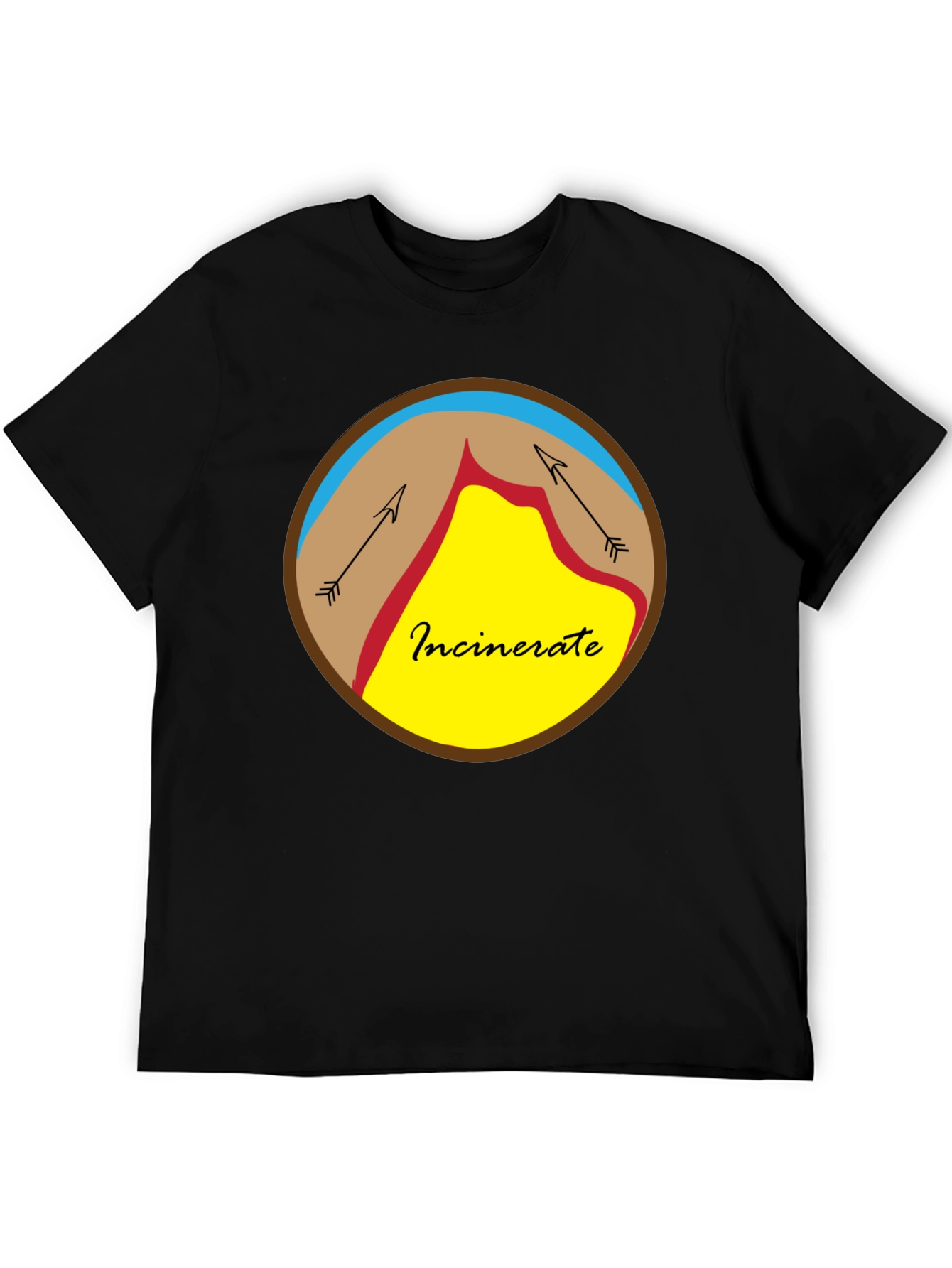 Incinerate Graphic Tee - Unique Circle Design