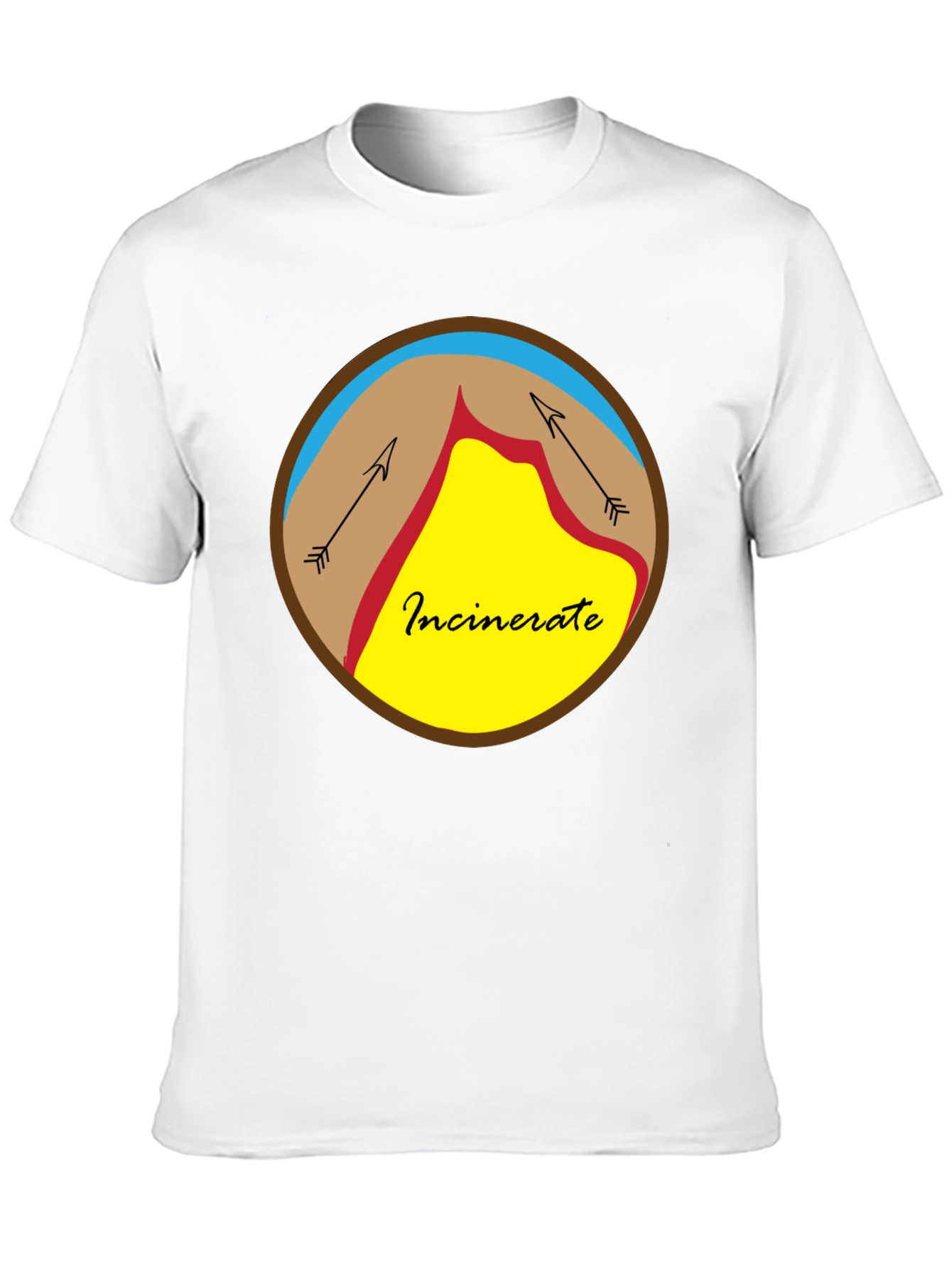 Incinerate Graphic Tee - Unique Circle Design