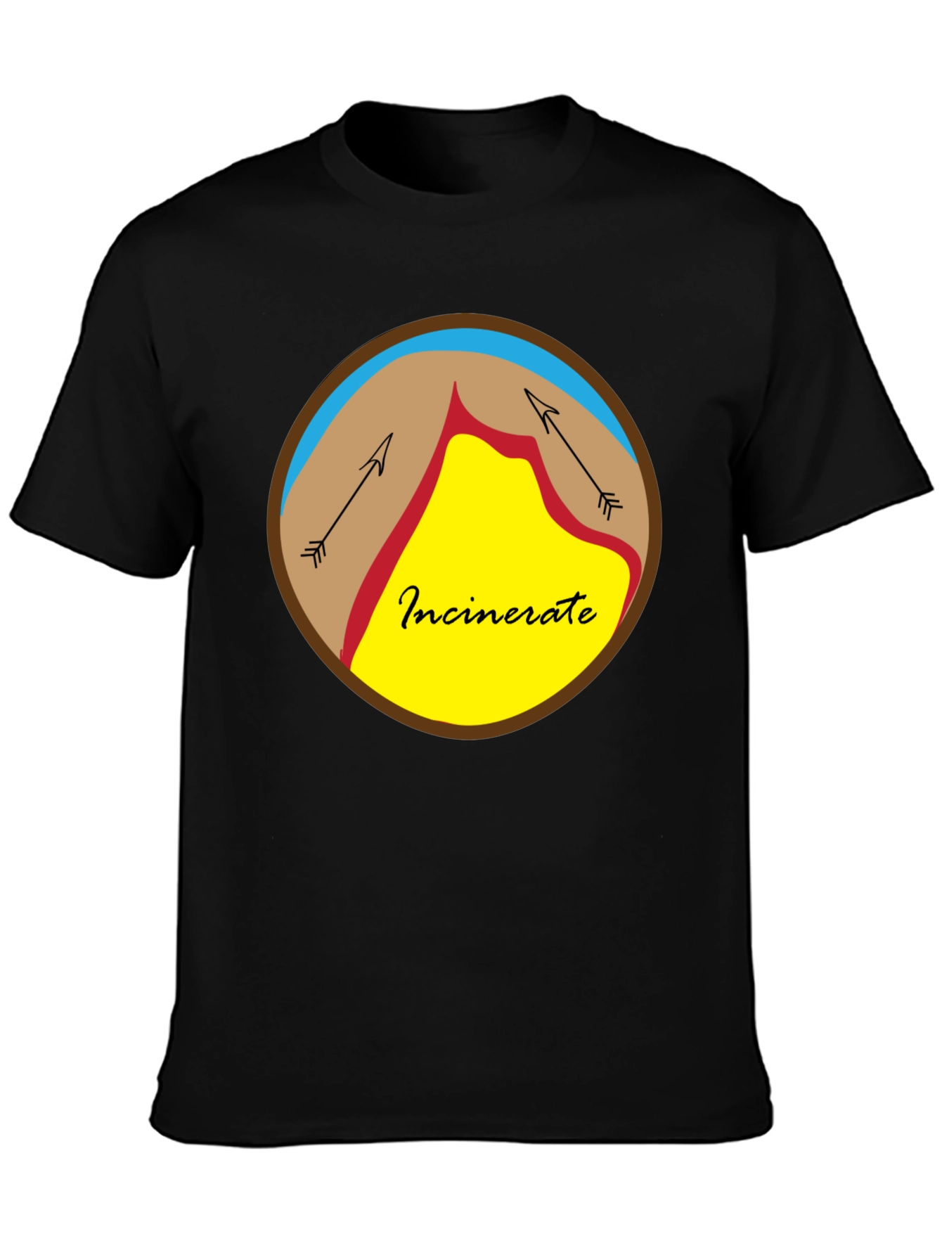Incinerate Graphic Tee - Unique Circle Design