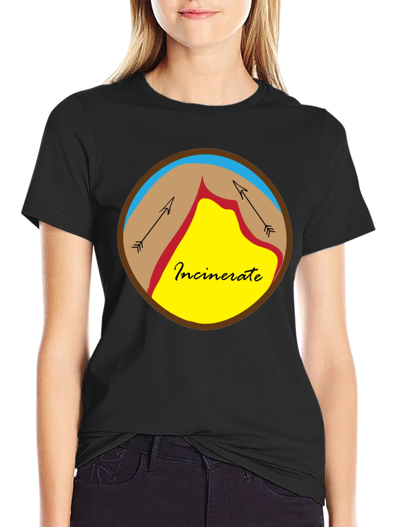 Incinerate Graphic Tee - Unique Circle Design