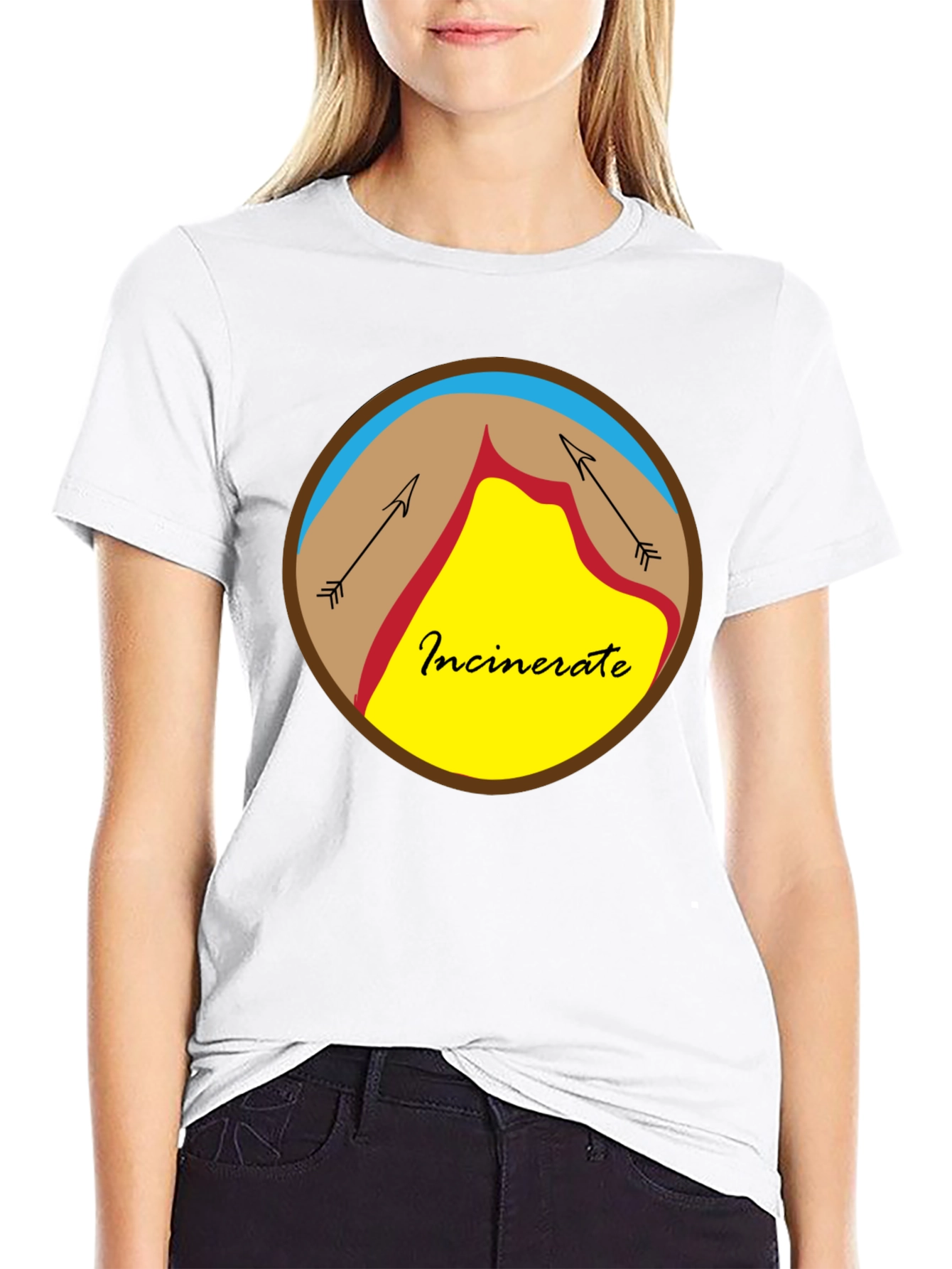 Incinerate Graphic Tee - Unique Circle Design