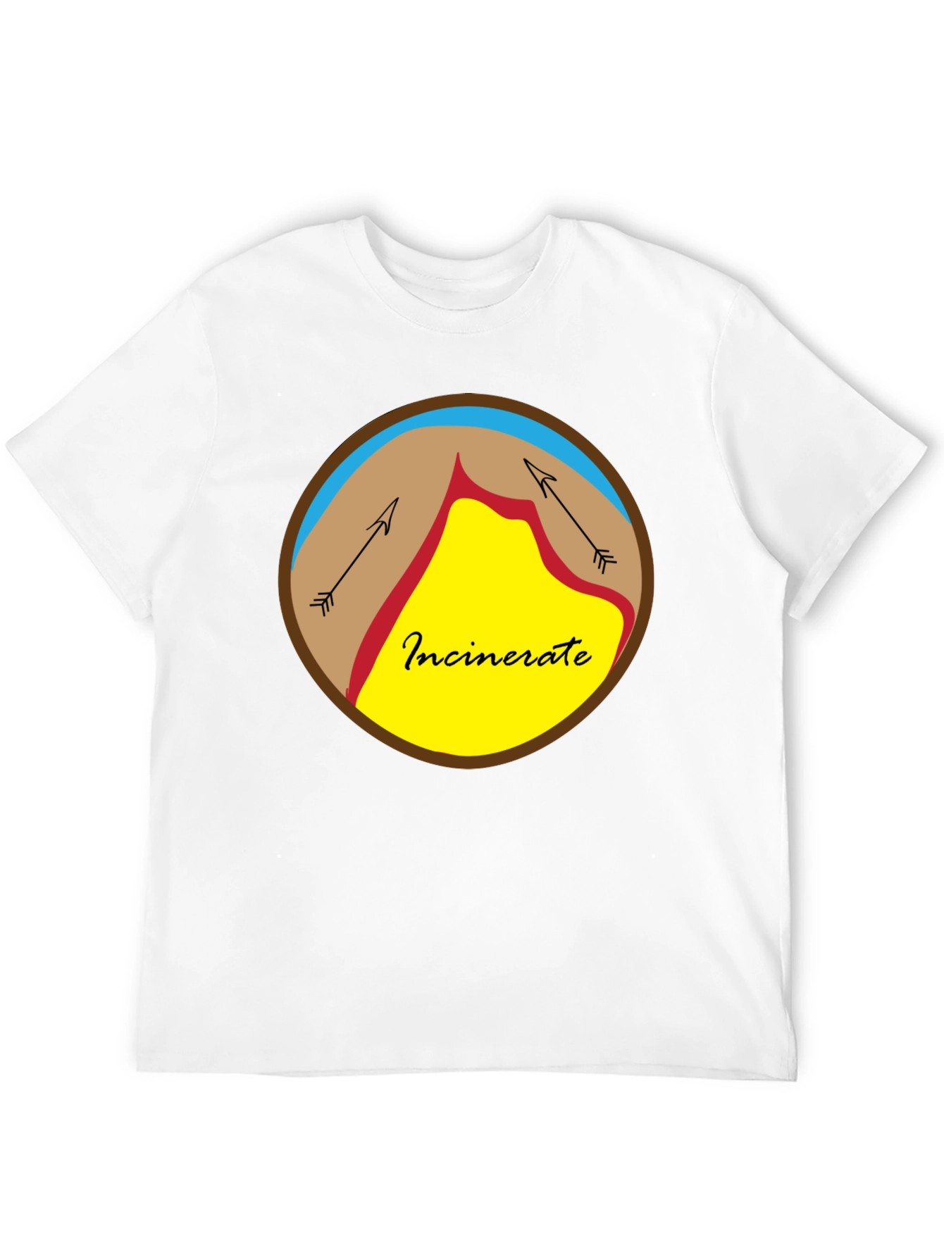 Incinerate Graphic Tee - Unique Circle Design