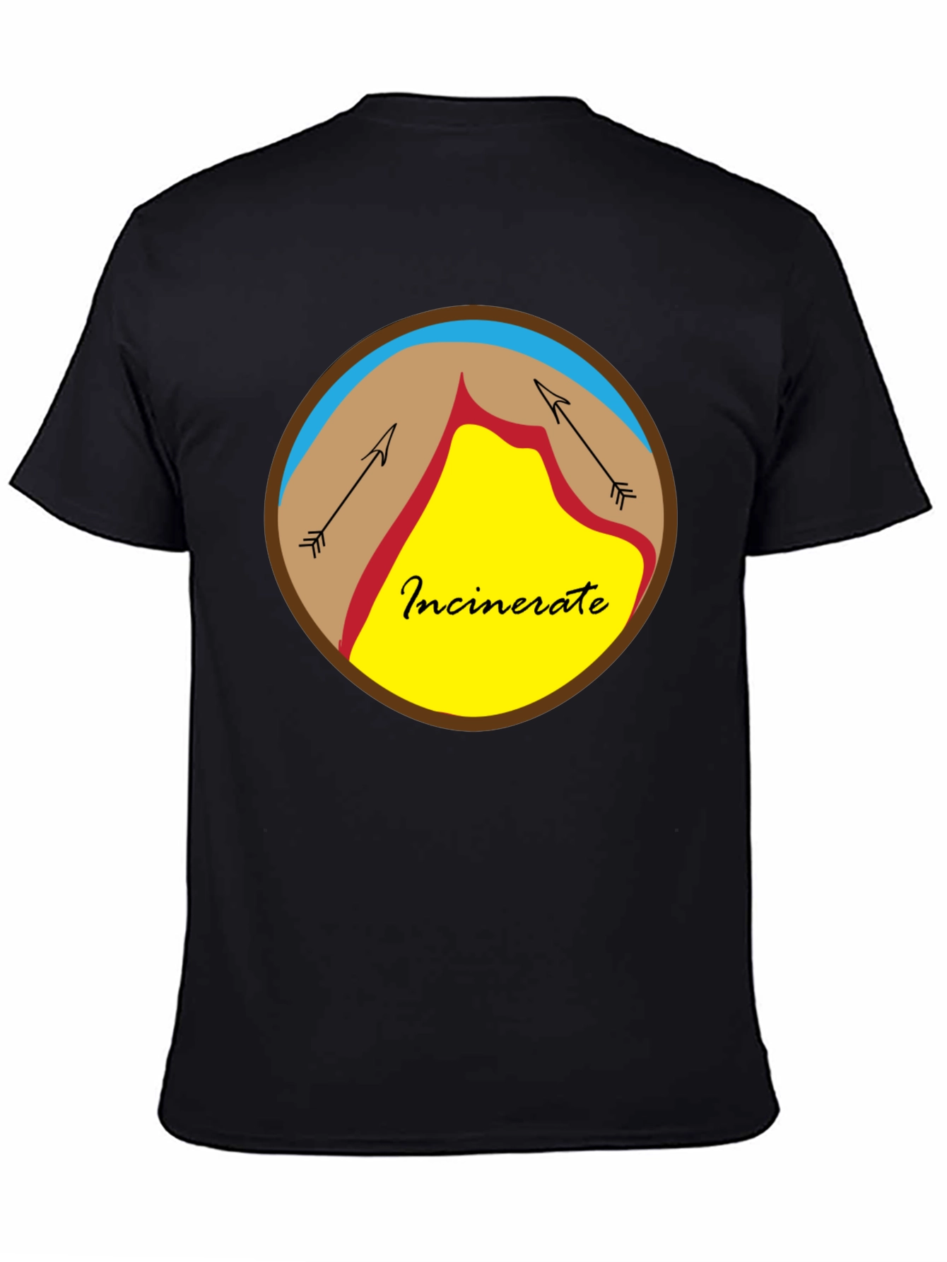 Incinerate Graphic Tee - Unique Circle Design