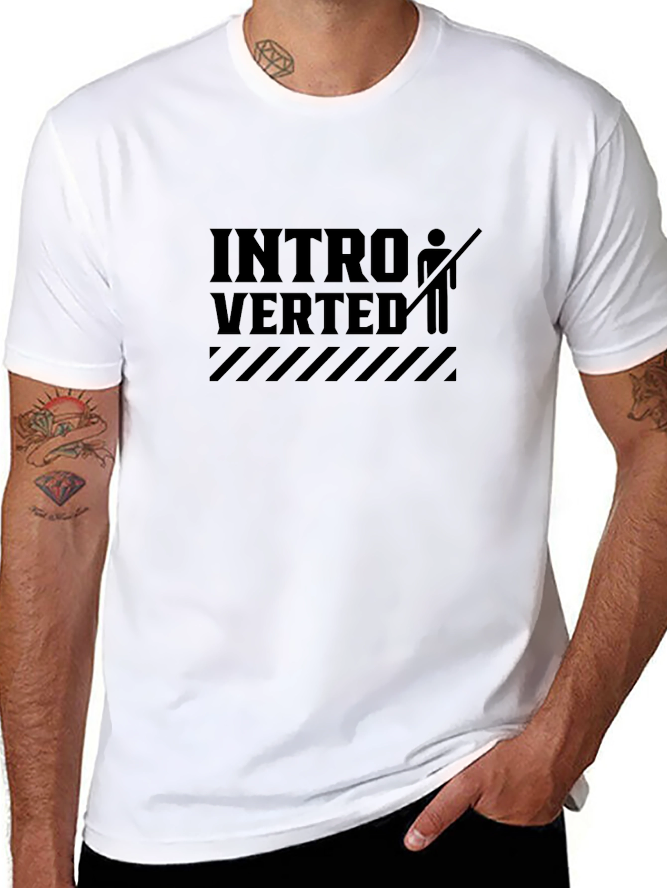 Introverted Graphic Tee - Black