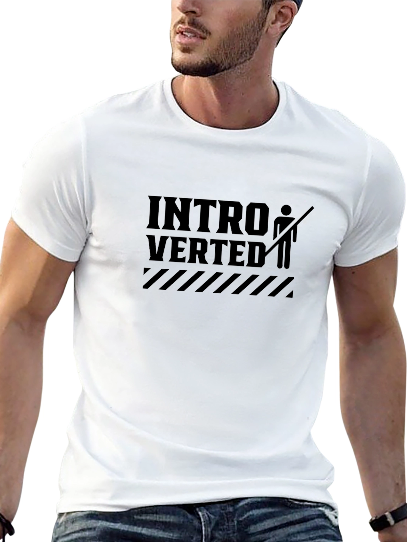 Introverted Graphic Tee - Black
