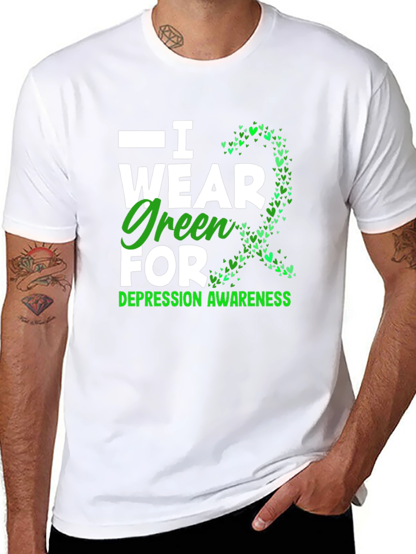 I Wear Green for Depression Awareness T-Shirt