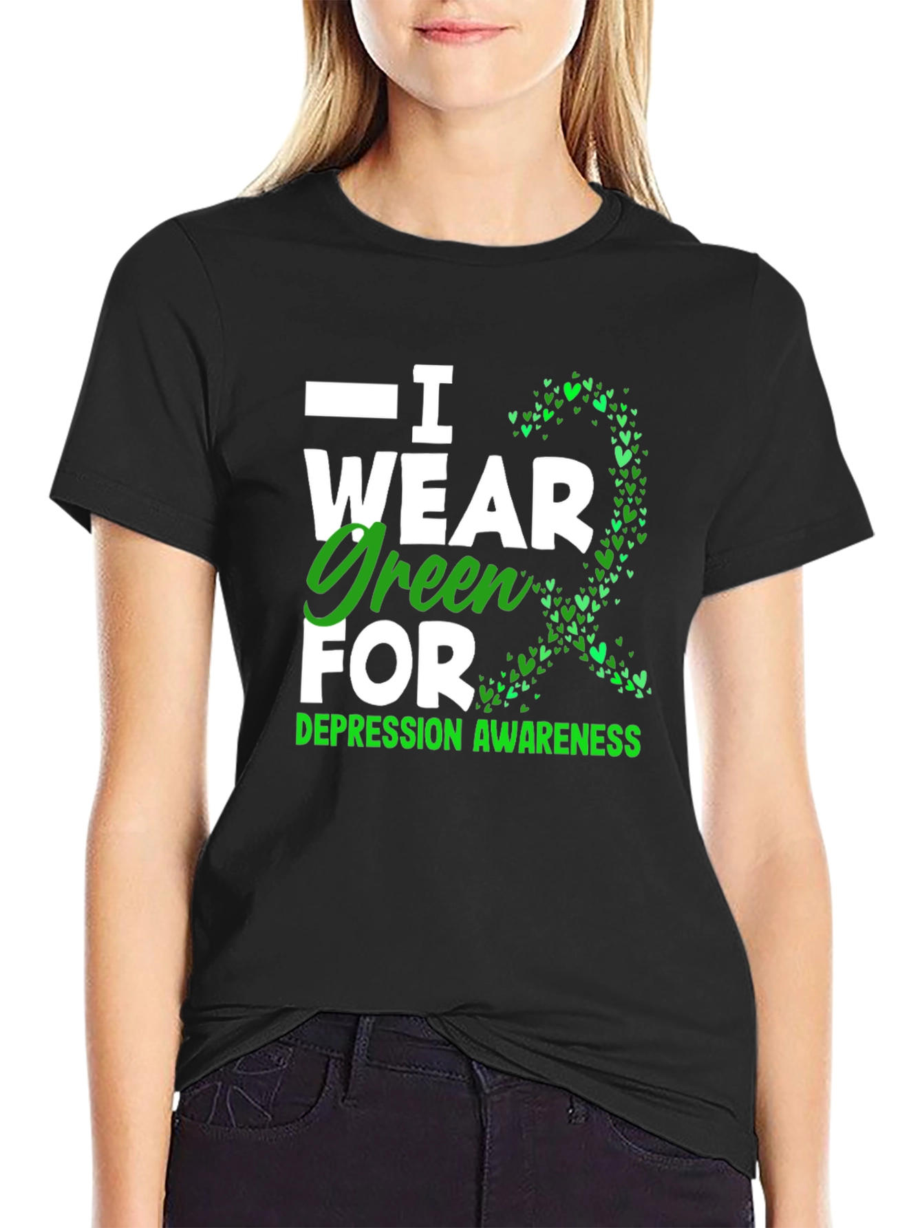 I Wear Green for Depression Awareness T-Shirt