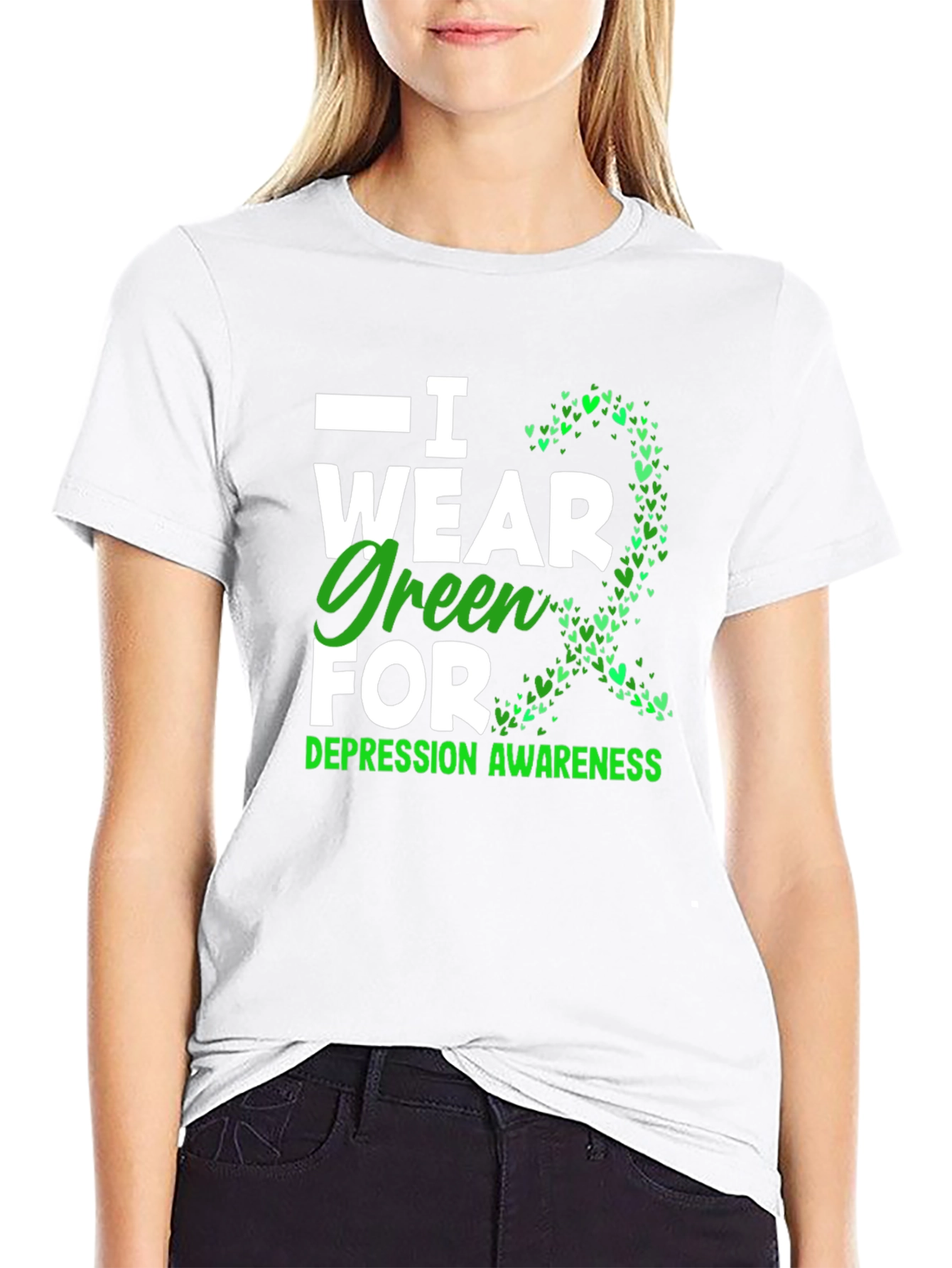 I Wear Green for Depression Awareness T-Shirt