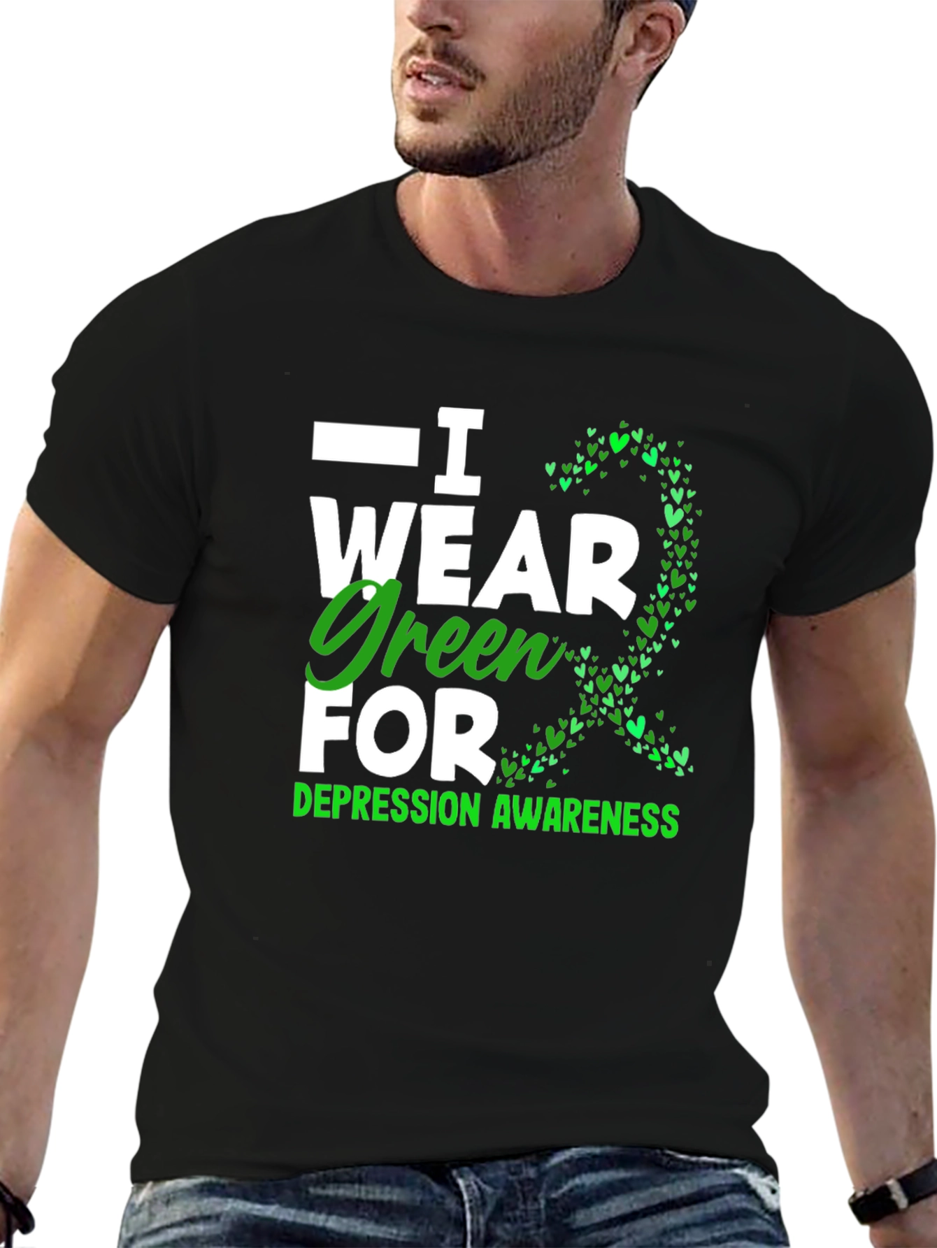 I Wear Green for Depression Awareness T-Shirt