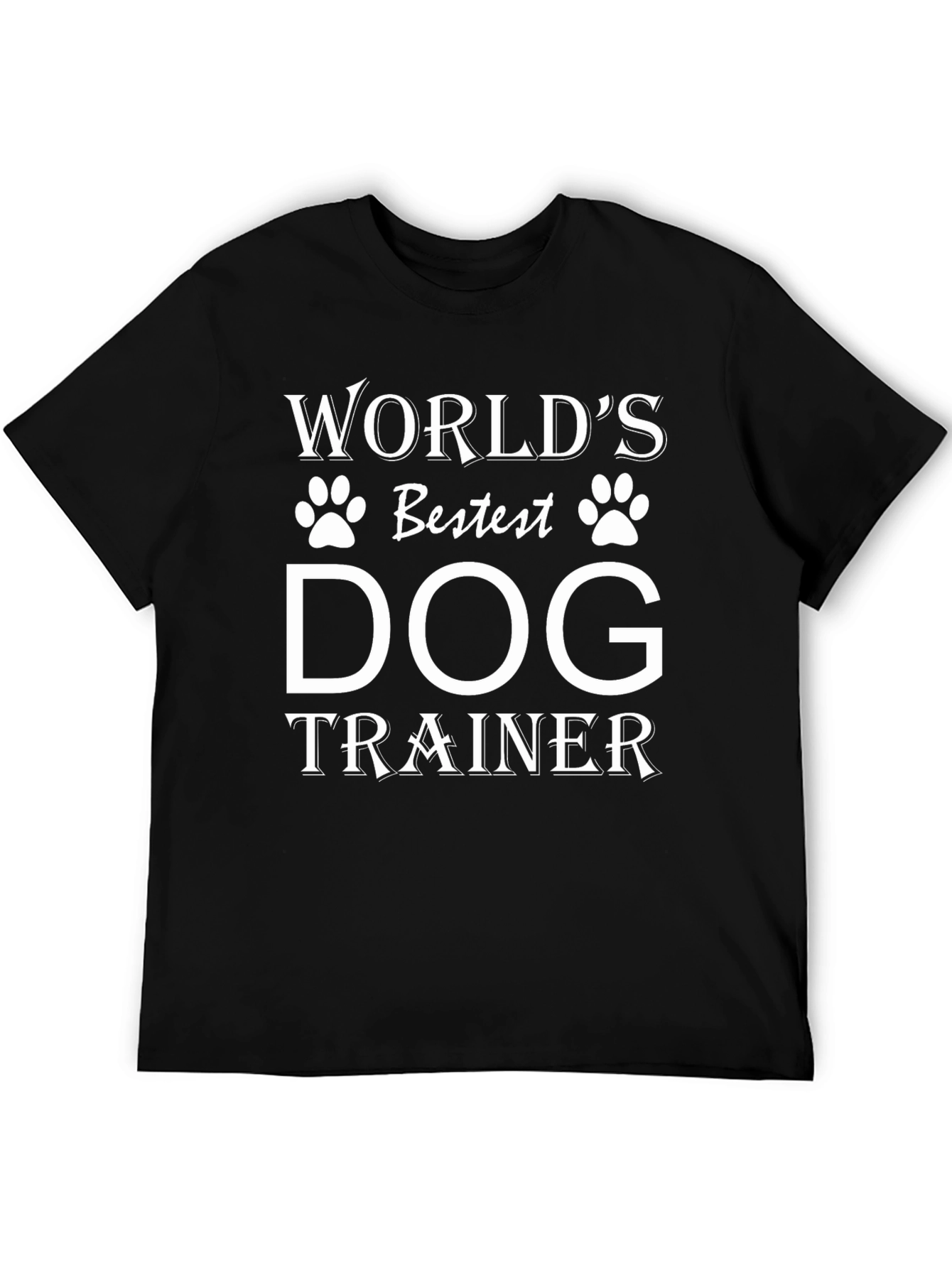 Worlds Bestest Dog Trainer Black T-Shirt