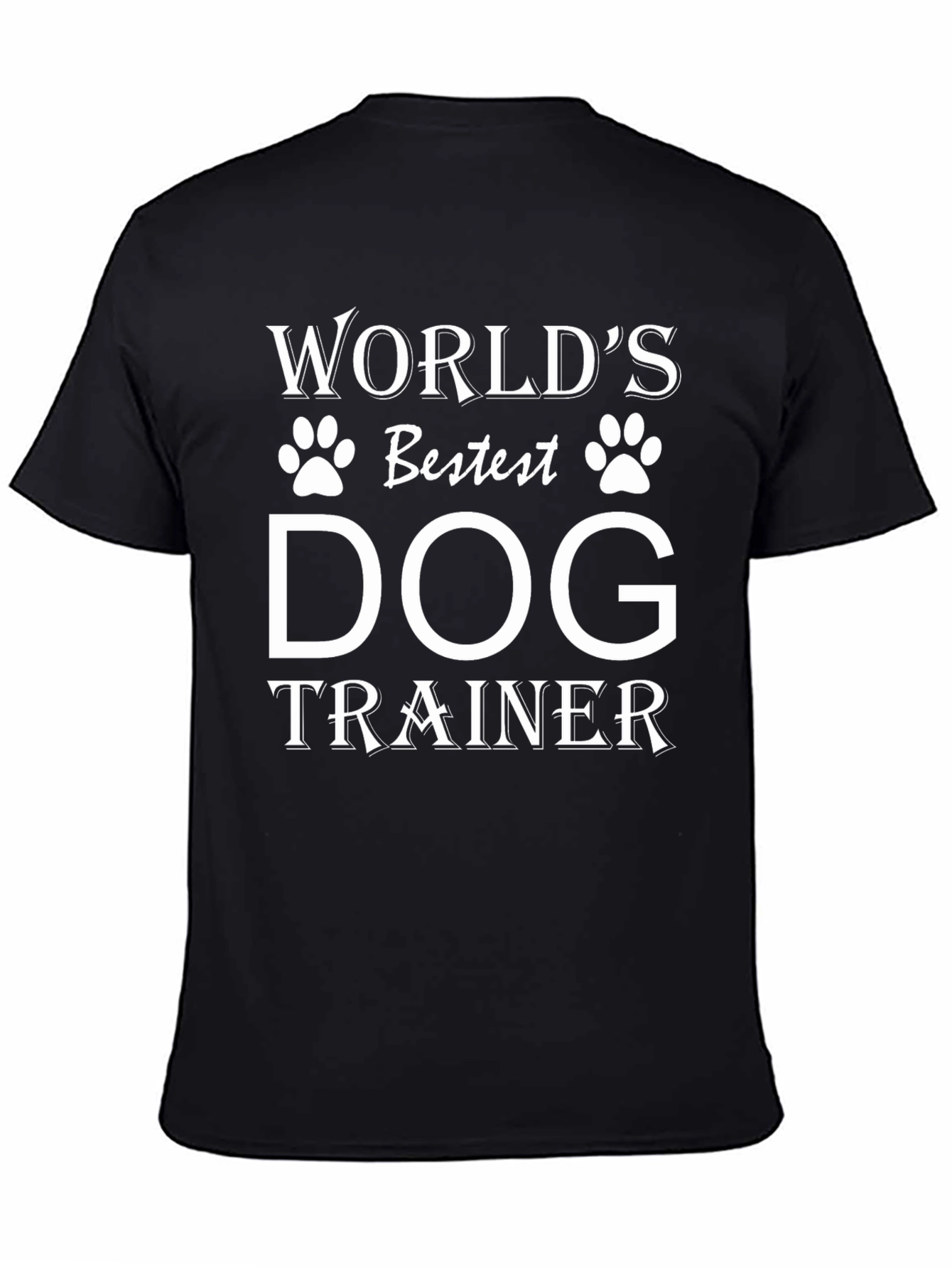 Worlds Bestest Dog Trainer Black T-Shirt