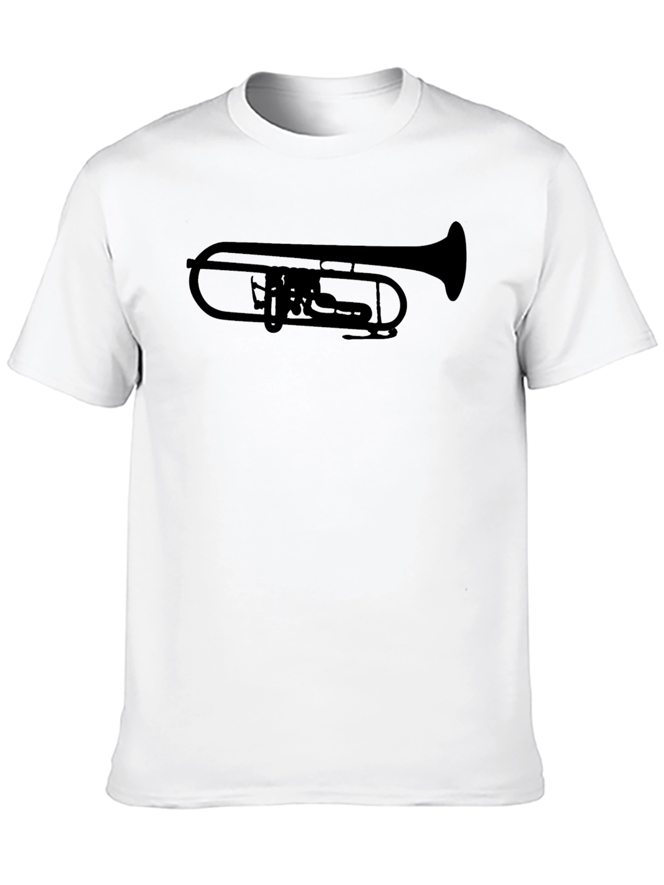 Trumpet Silhouette Black T-Shirt for Musicians
