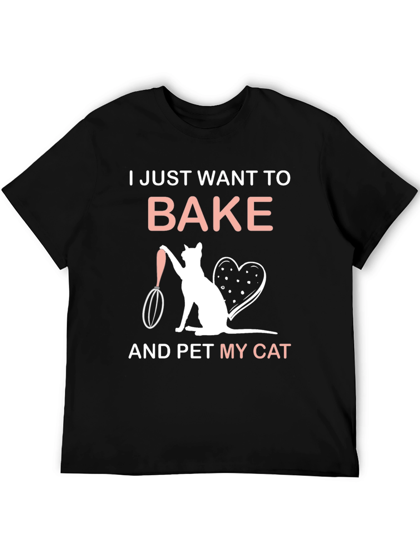 Bake and Pet My Cat T-Shirt - Black