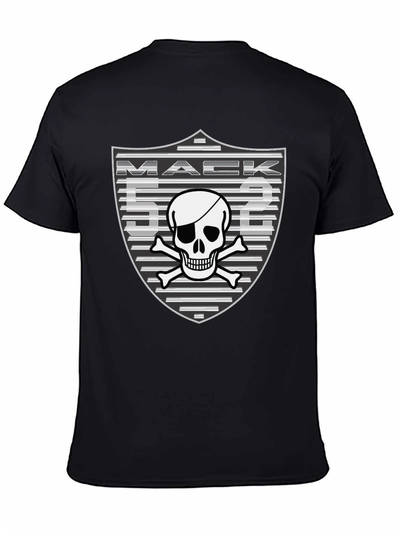 Mack 52 Pirate Skull Shield Graphic Tee