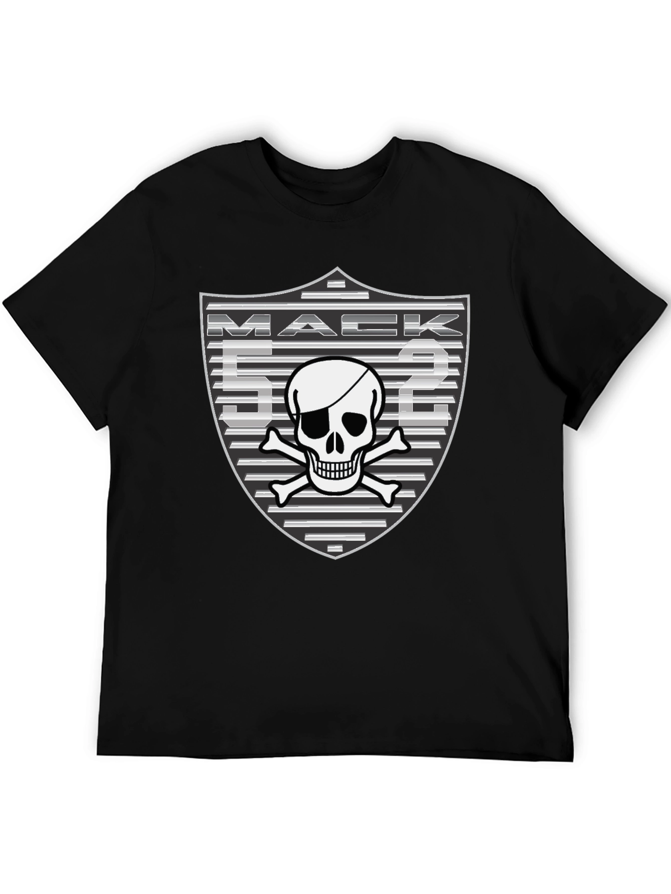 Mack 52 Pirate Skull Shield Graphic Tee