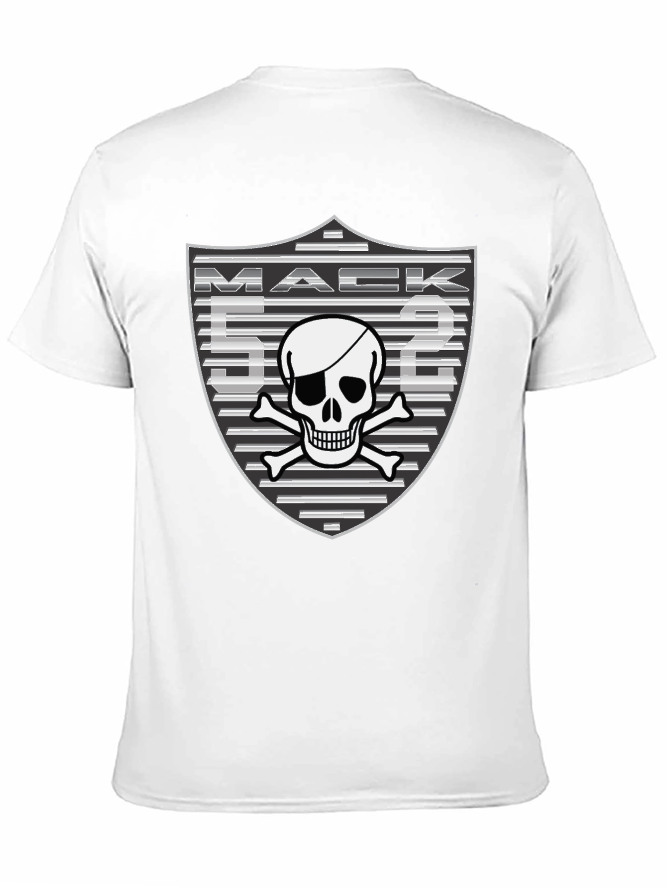 Mack 52 Pirate Skull Shield Graphic Tee