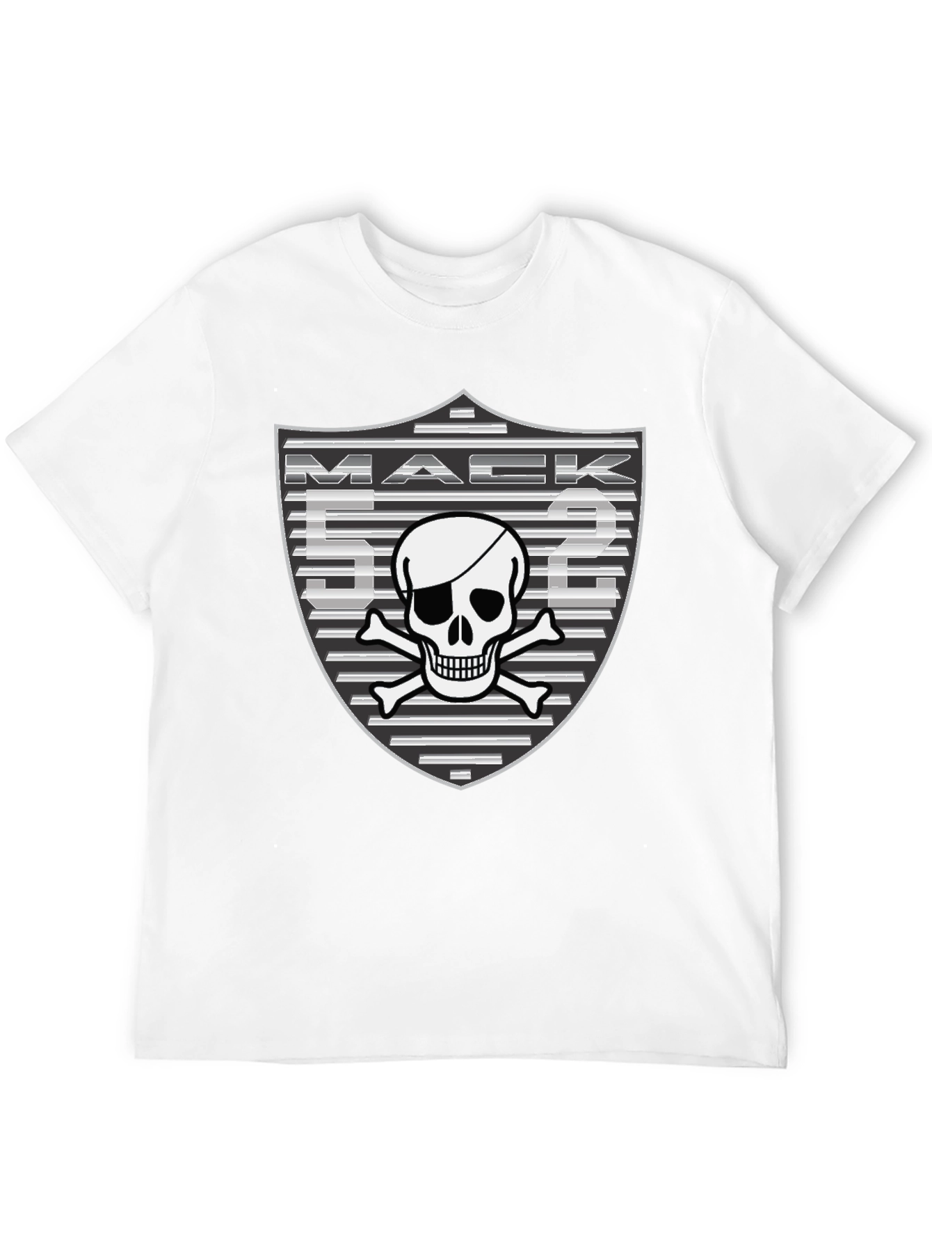Mack 52 Pirate Skull Shield Graphic Tee