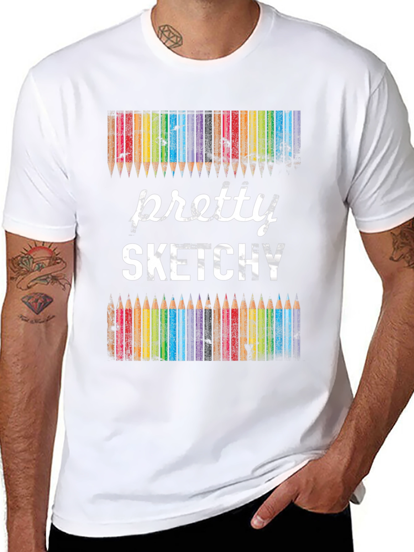 Pretty Sketchy Graphic Tee - Artist Humor T-Shirt