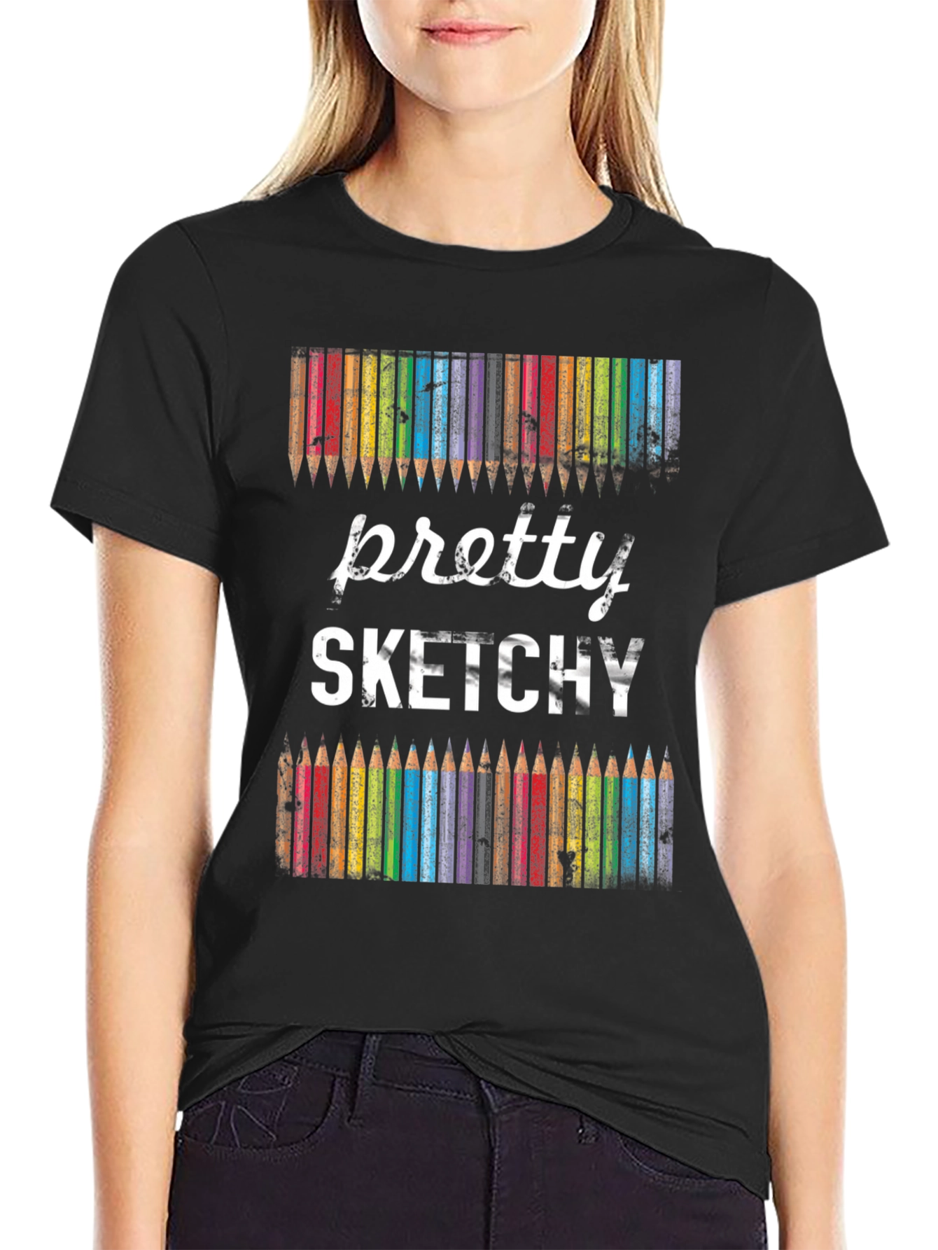 Pretty Sketchy Graphic Tee - Artist Humor T-Shirt