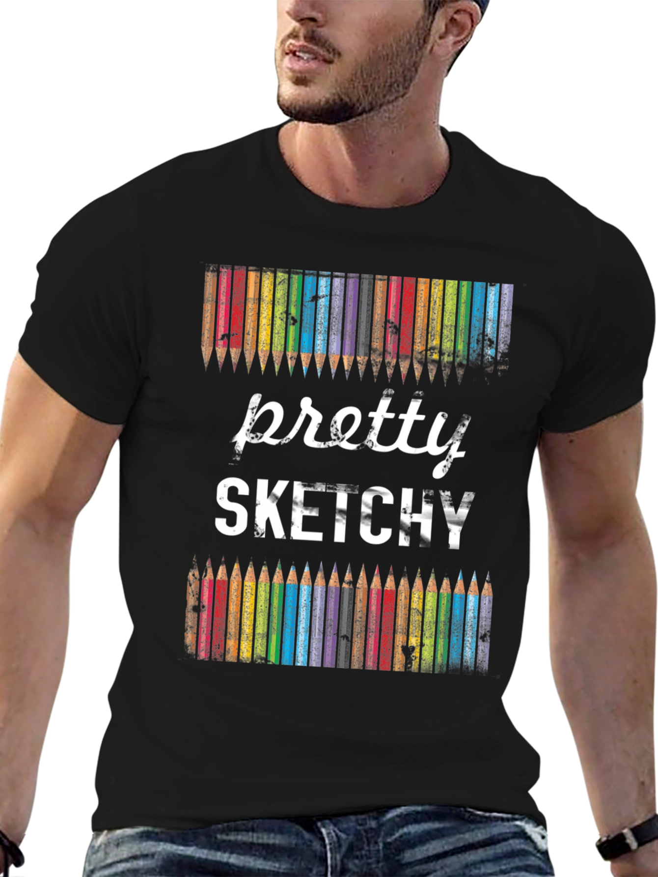 Pretty Sketchy Graphic Tee - Artist Humor T-Shirt