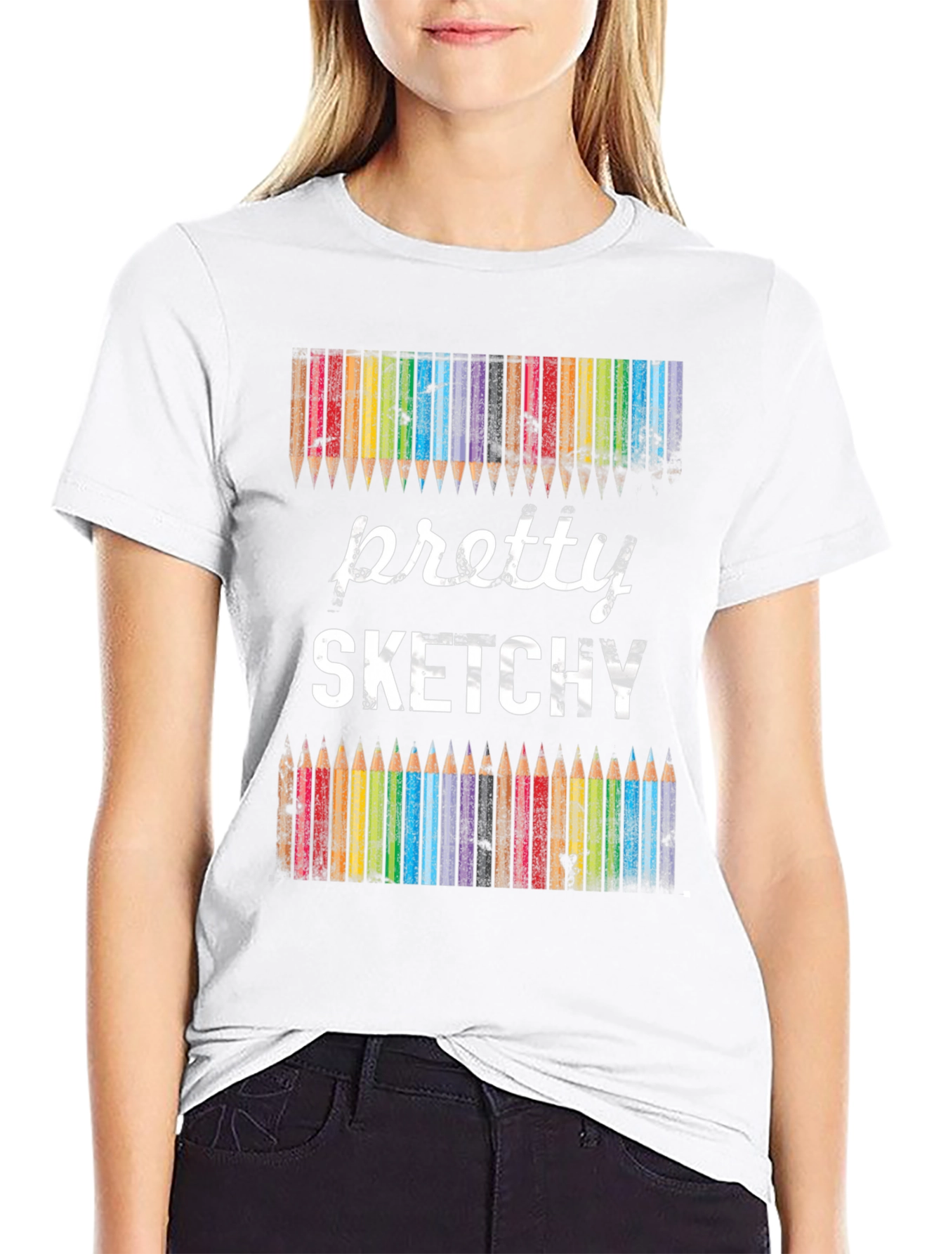 Pretty Sketchy Graphic Tee - Artist Humor T-Shirt