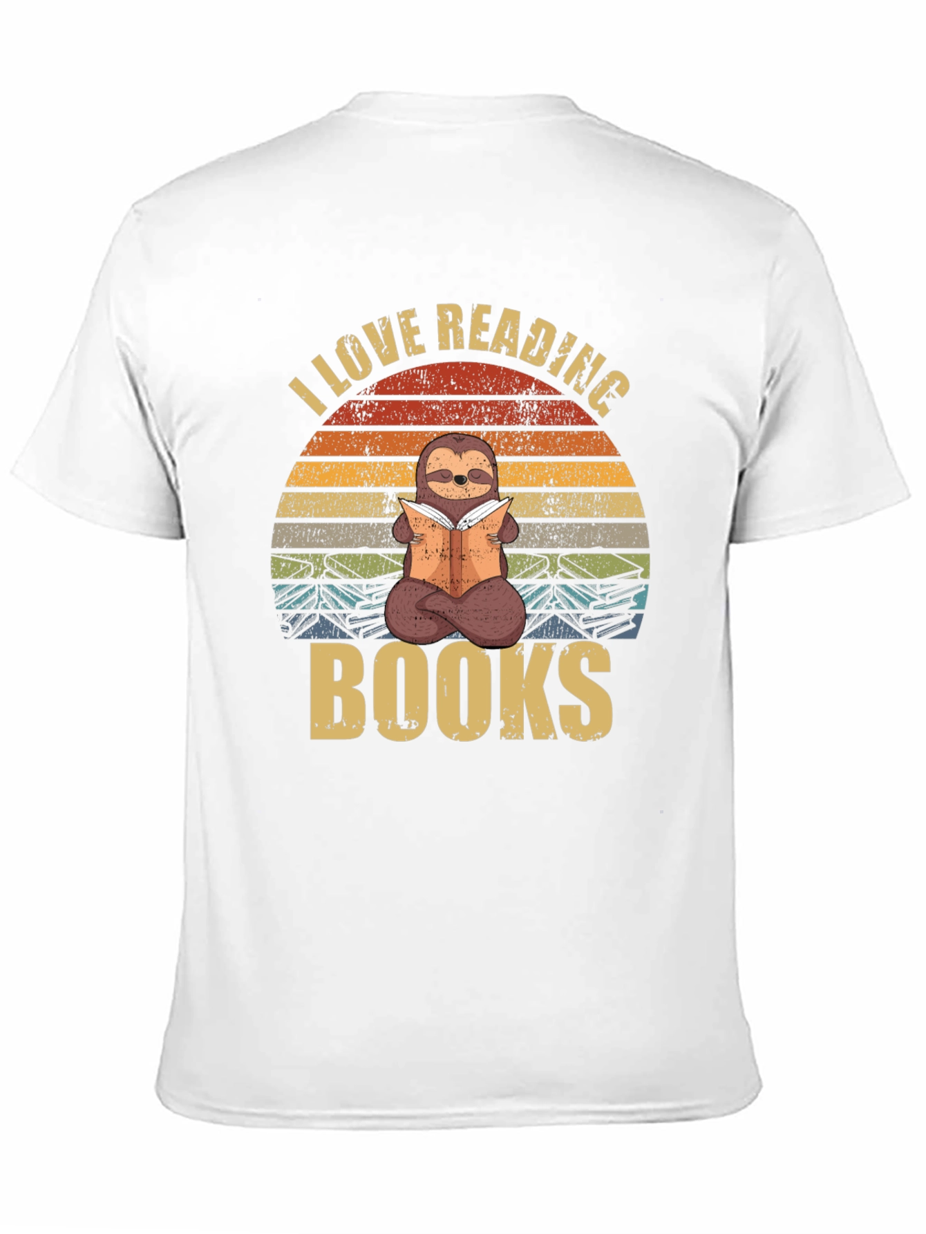 I Love Reading Books Sloth T-Shirt